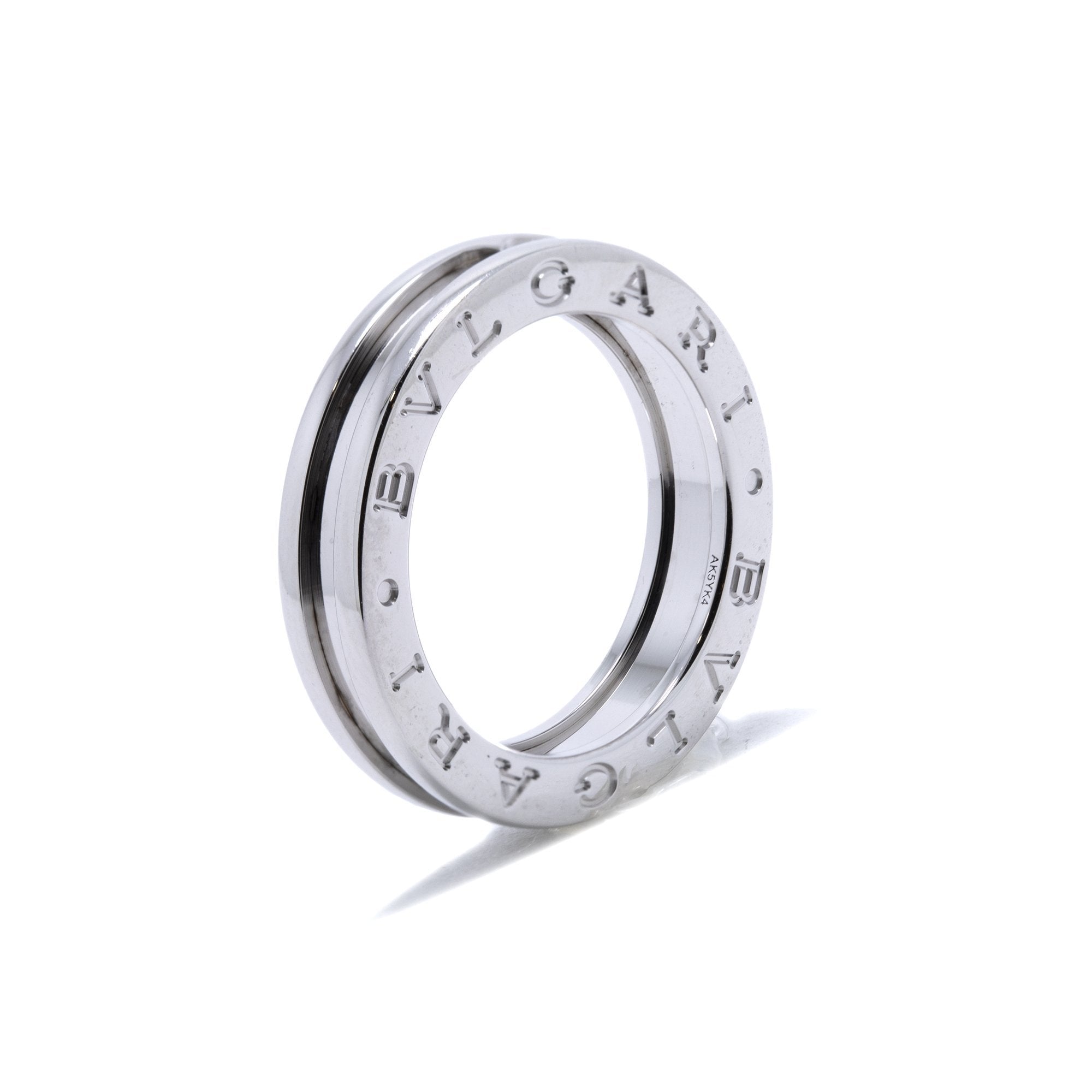 BVLGARI 18k White Gold B.Zero1 One-Band Ring