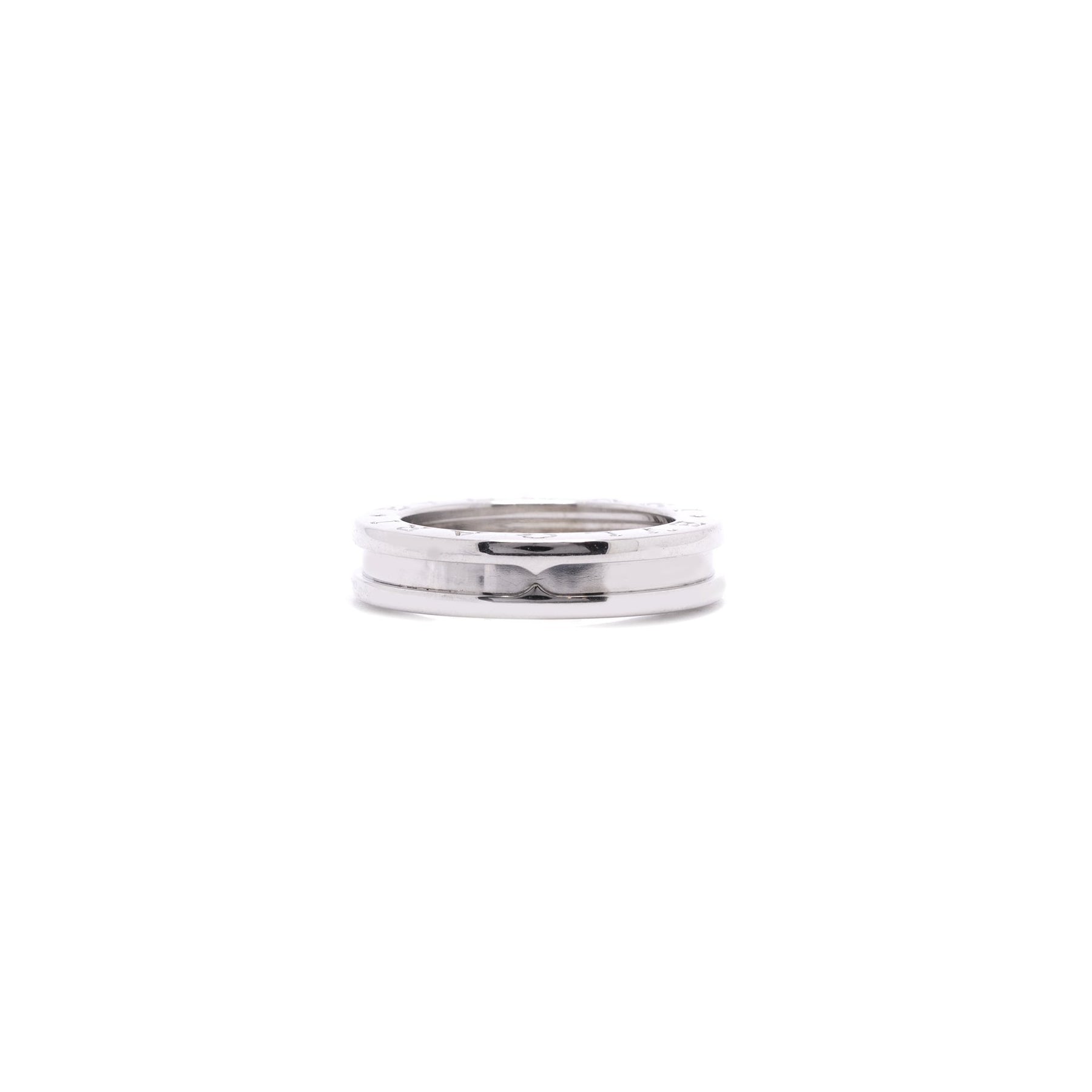 BVLGARI 18k White Gold B.Zero1 One-Band Ring w/ Box & Certificate