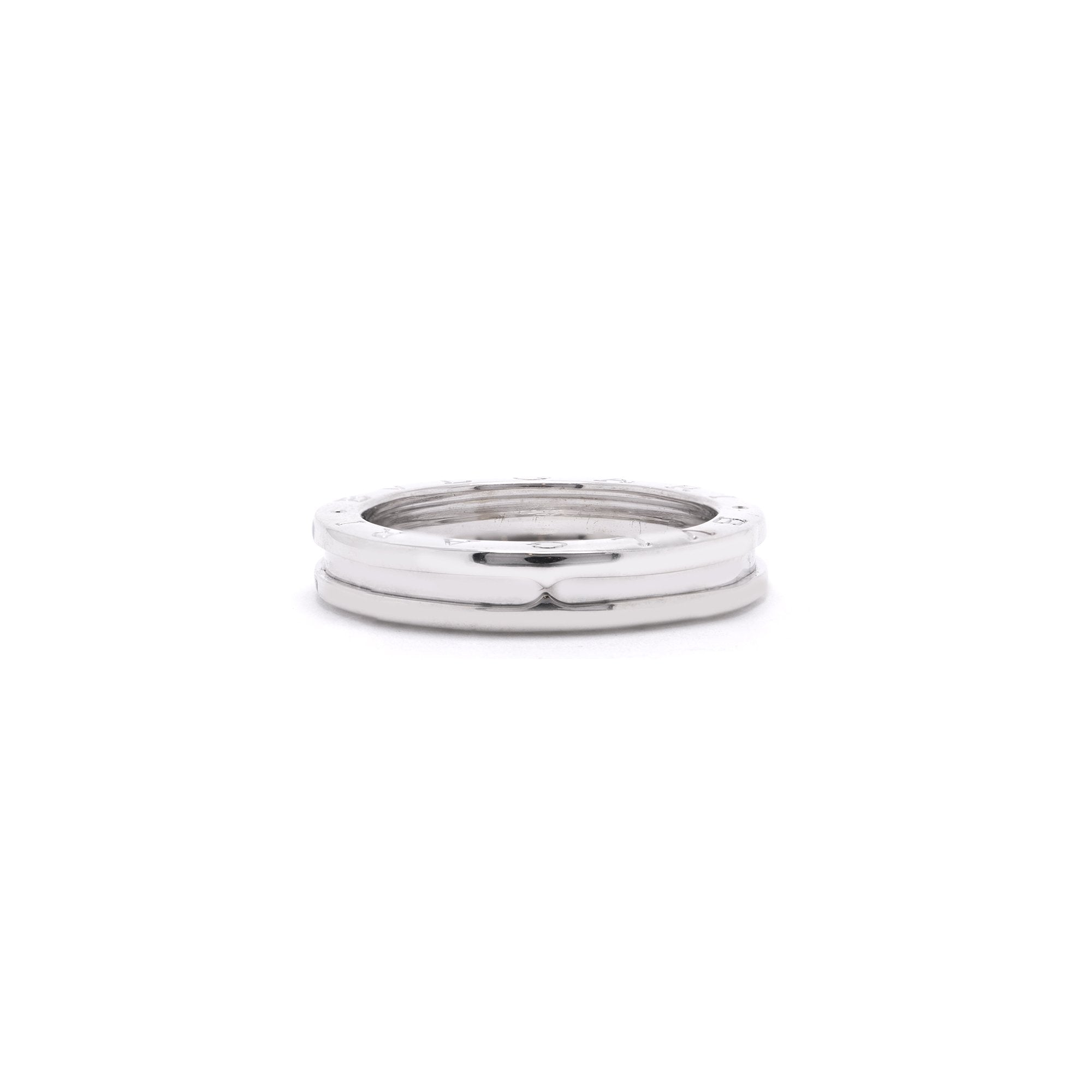 BVLGARI 18k White Gold B.Zero1 One-Band Ring w/ Box & Certificate