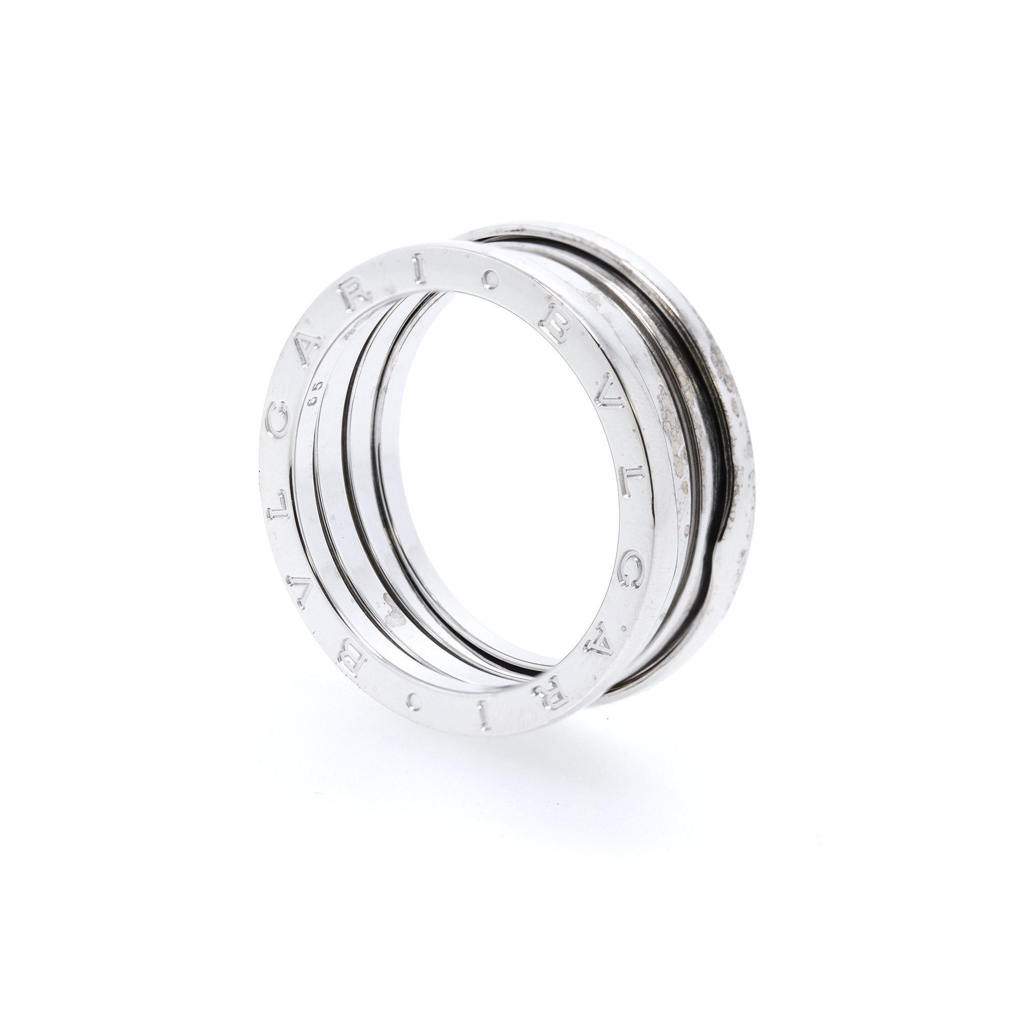 BVLGARI 18k White Gold B.Zero1 Three-Band Ring