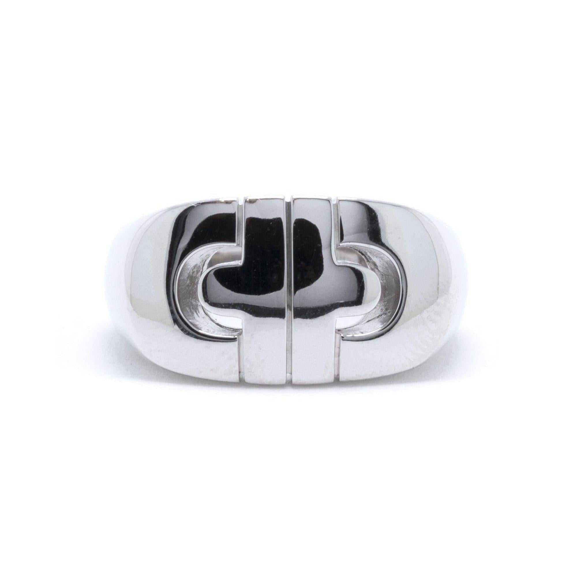 BVLGARI 18k White Gold Parentesi Ring