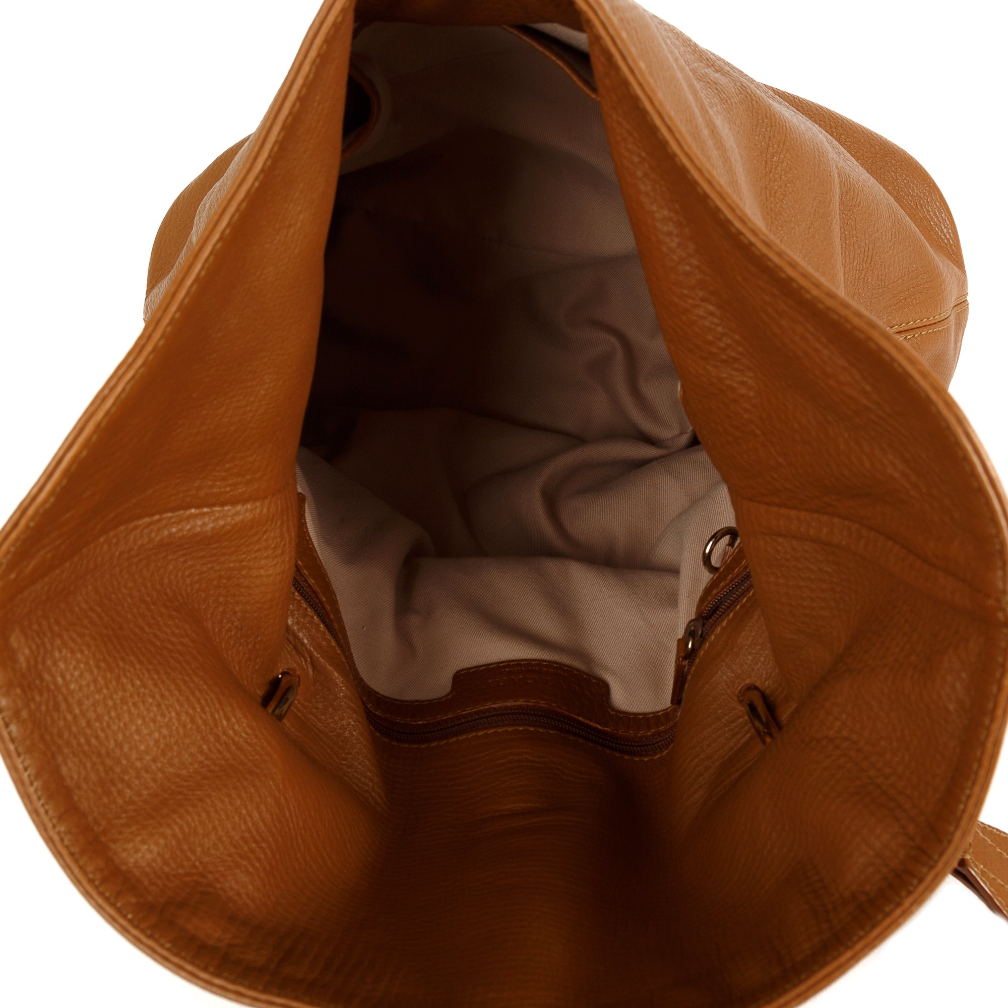 BVLGARI Brown Leather Leoni Satchel w/ Strap