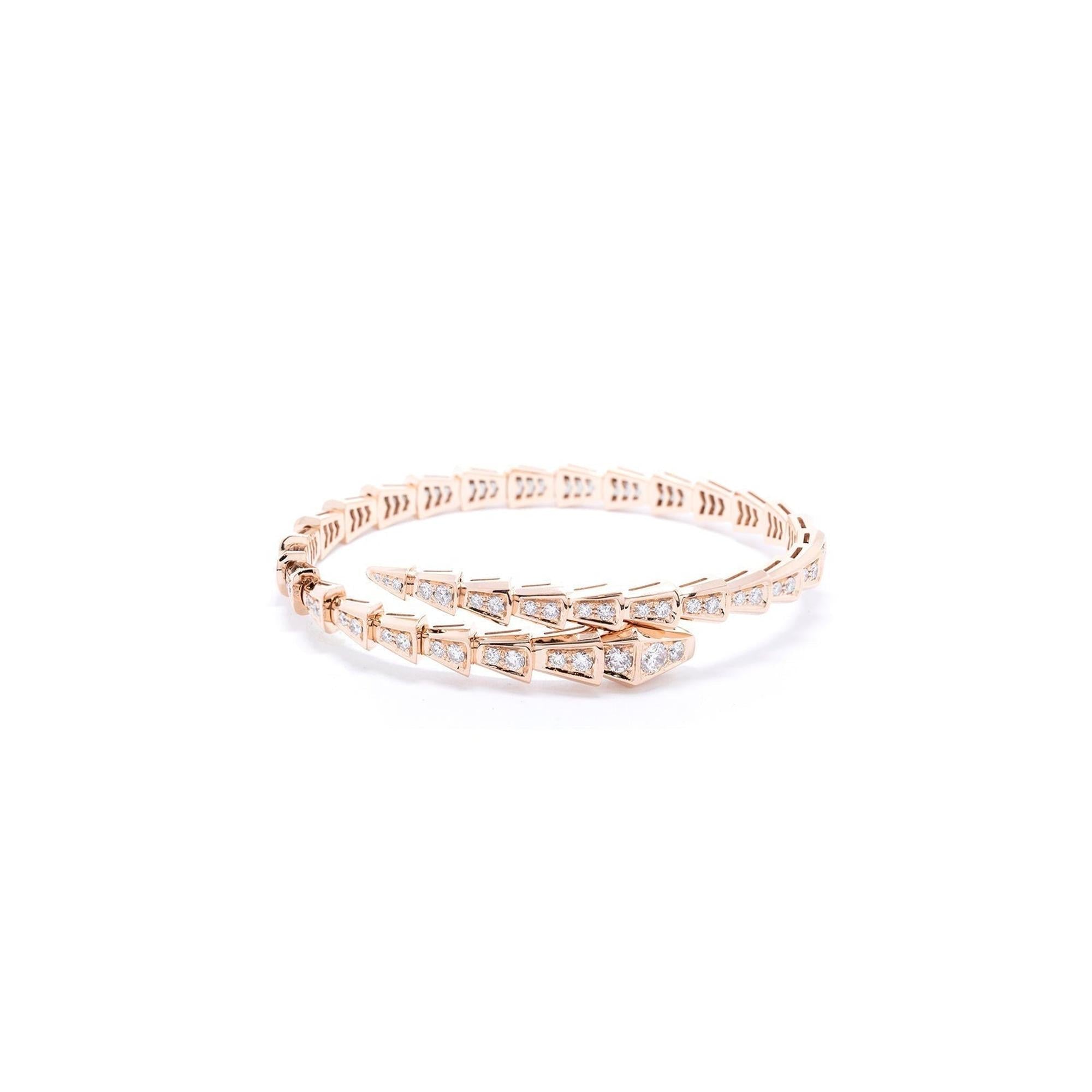 BVLGARI Diamond Serpenti Viper Bracelet w/ Box