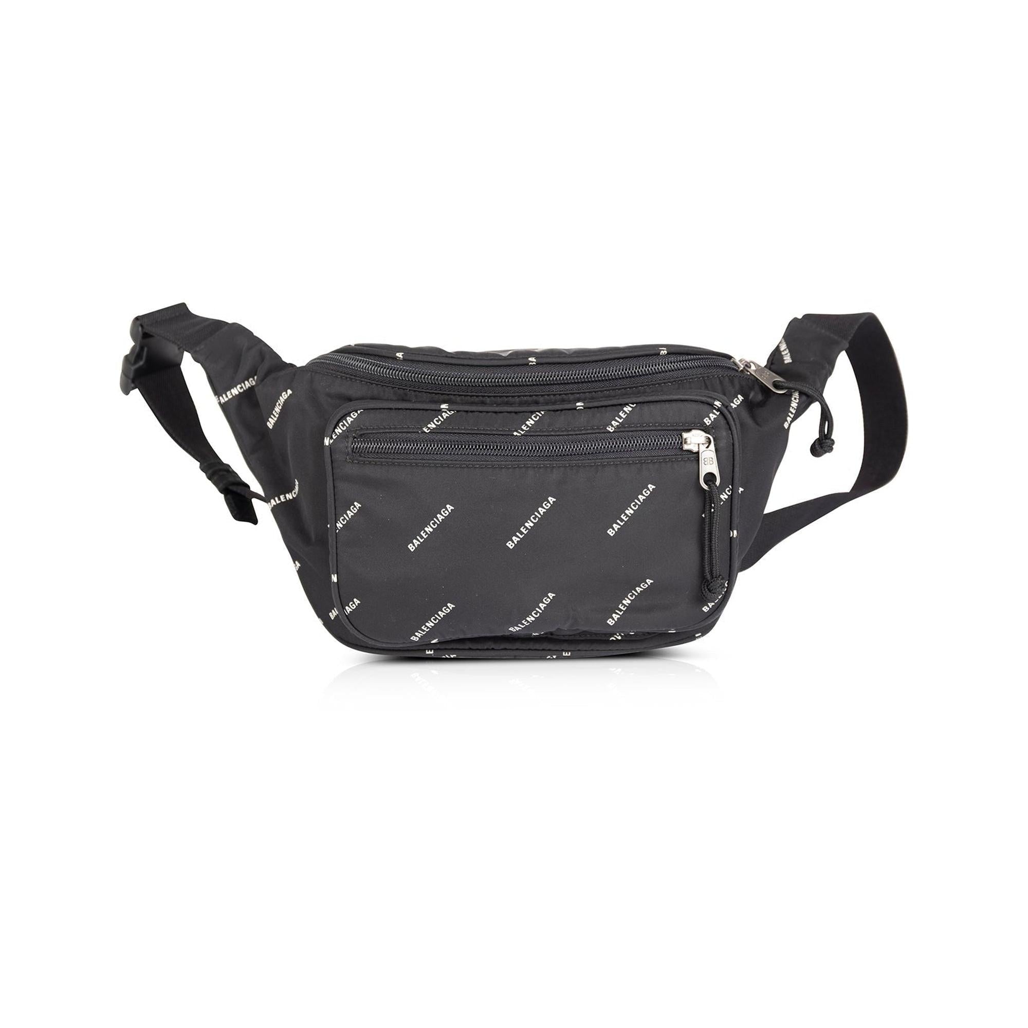 Balenciaga Allover Logo Explorer Belt Bag