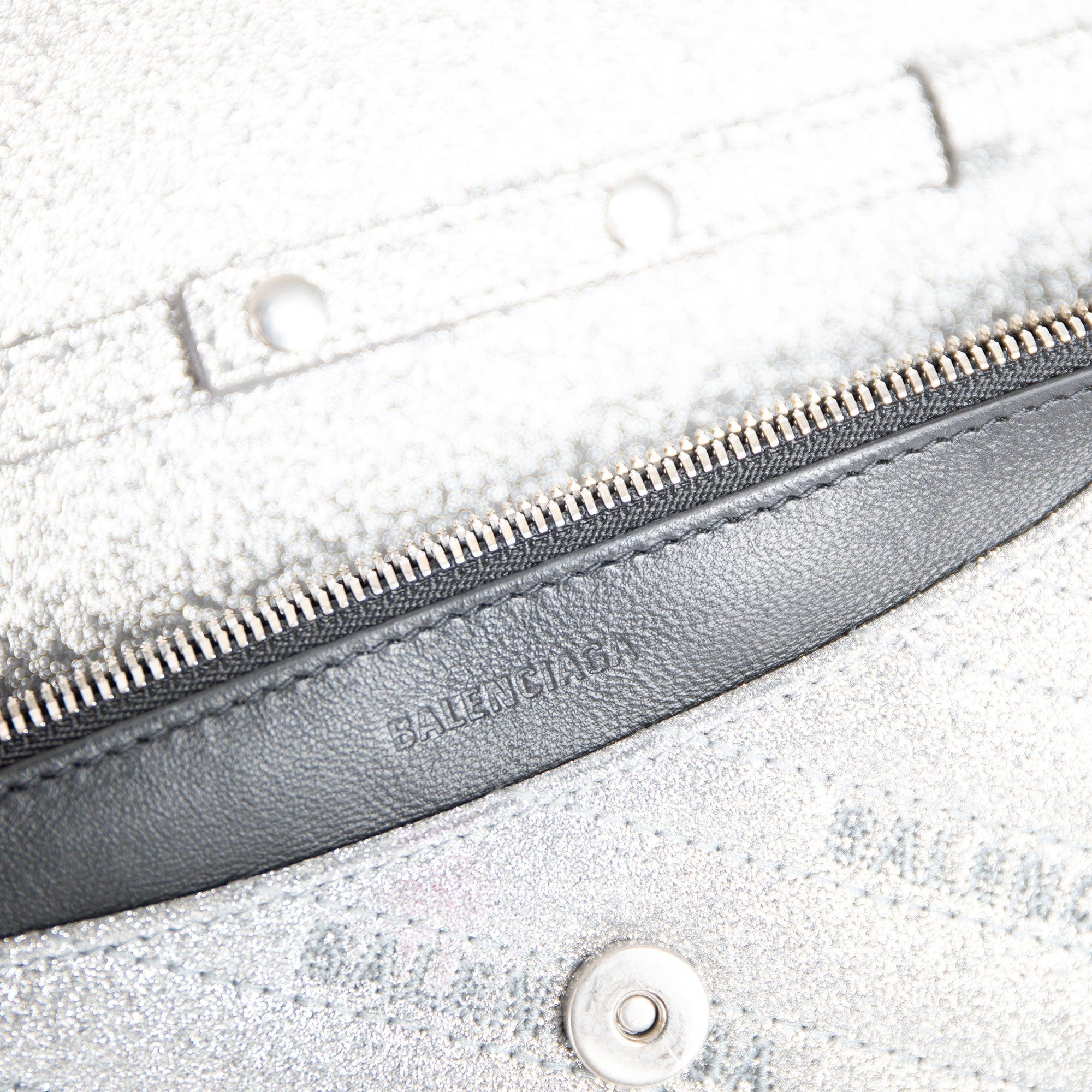 Balenciaga BB Glitter Leather Chain Wallet Bag