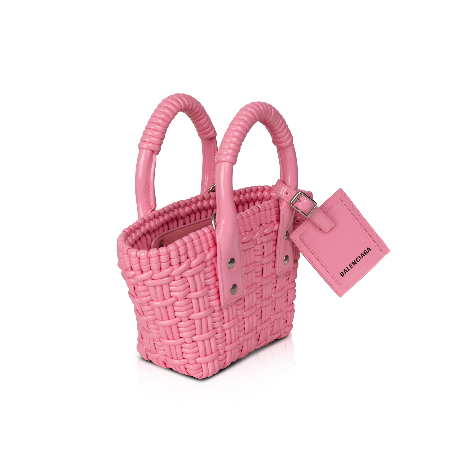 Balenciaga Bistro XXS Basket Handle Bag w/ Strap