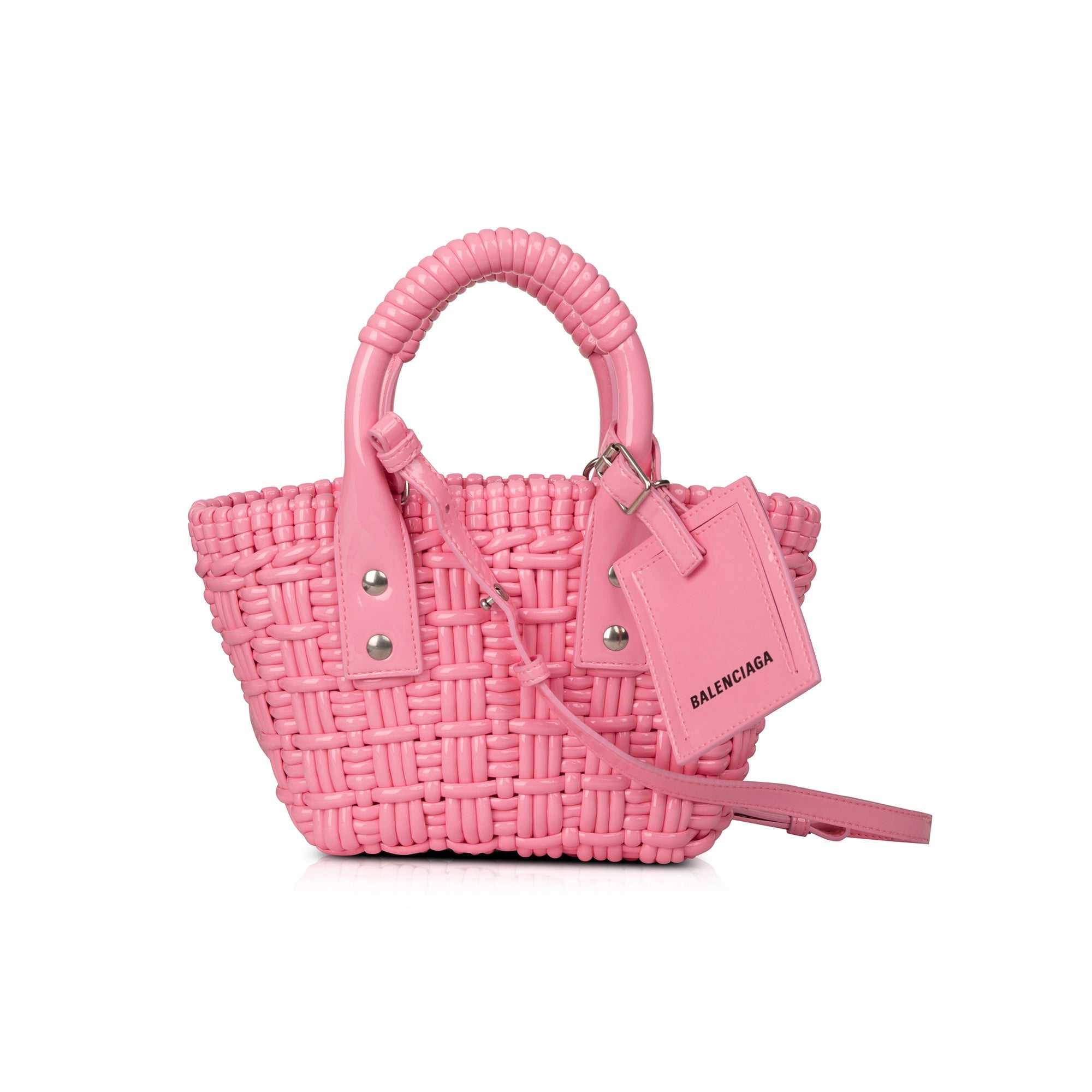 Balenciaga Bistro XXS Basket Handle Bag w/ Strap