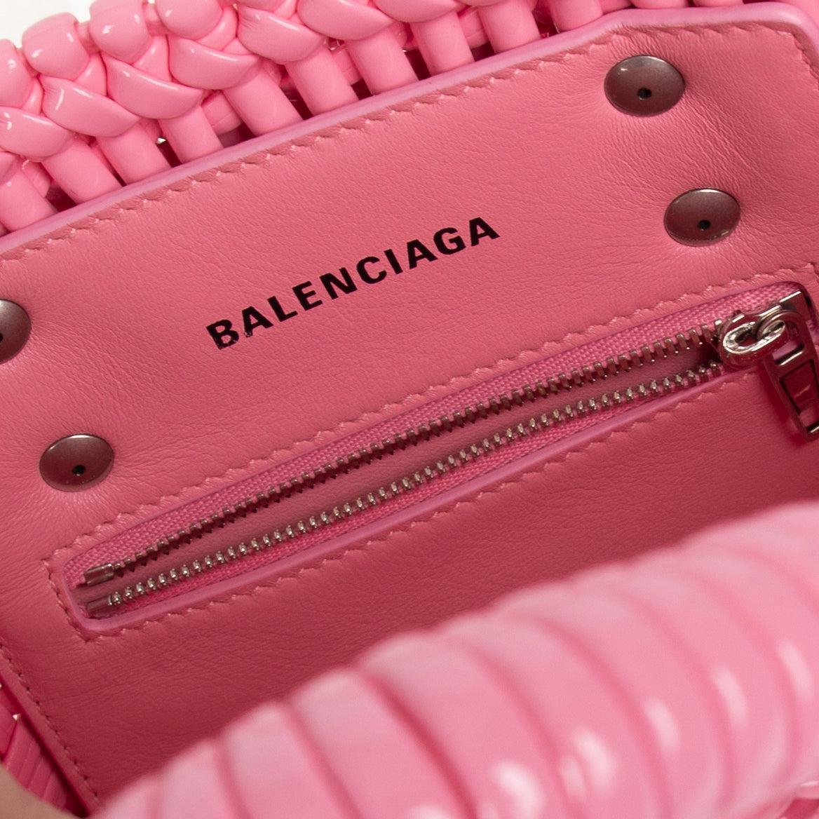 Balenciaga Bistro XXS Basket Handle Bag w/ Strap