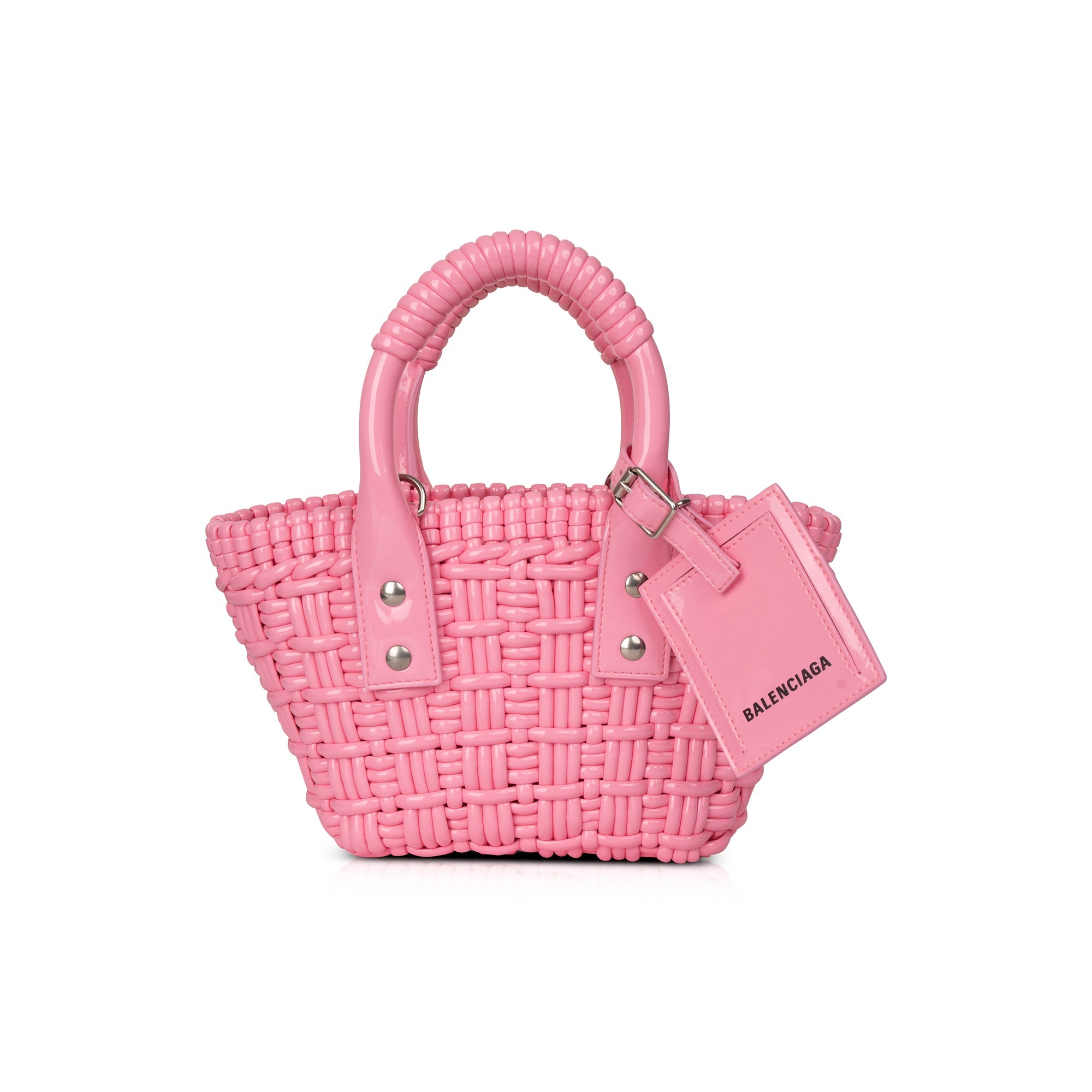 Balenciaga Bistro XXS Basket Handle Bag w/ Strap