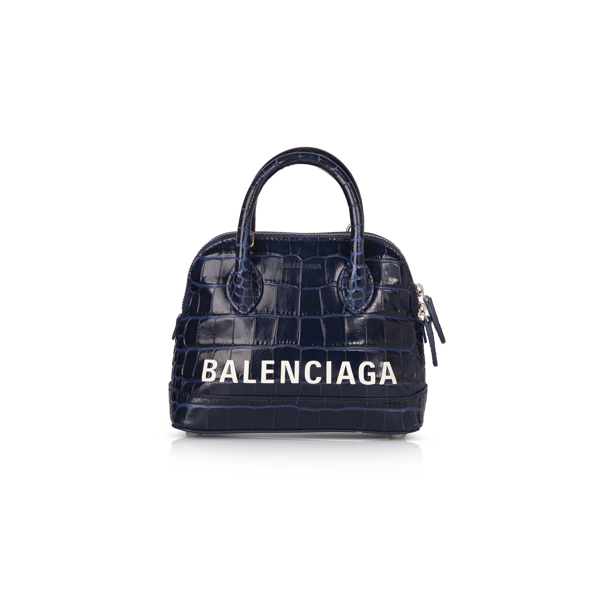 Balenciaga Croc Embossed Ville XXS Top Handle Bag