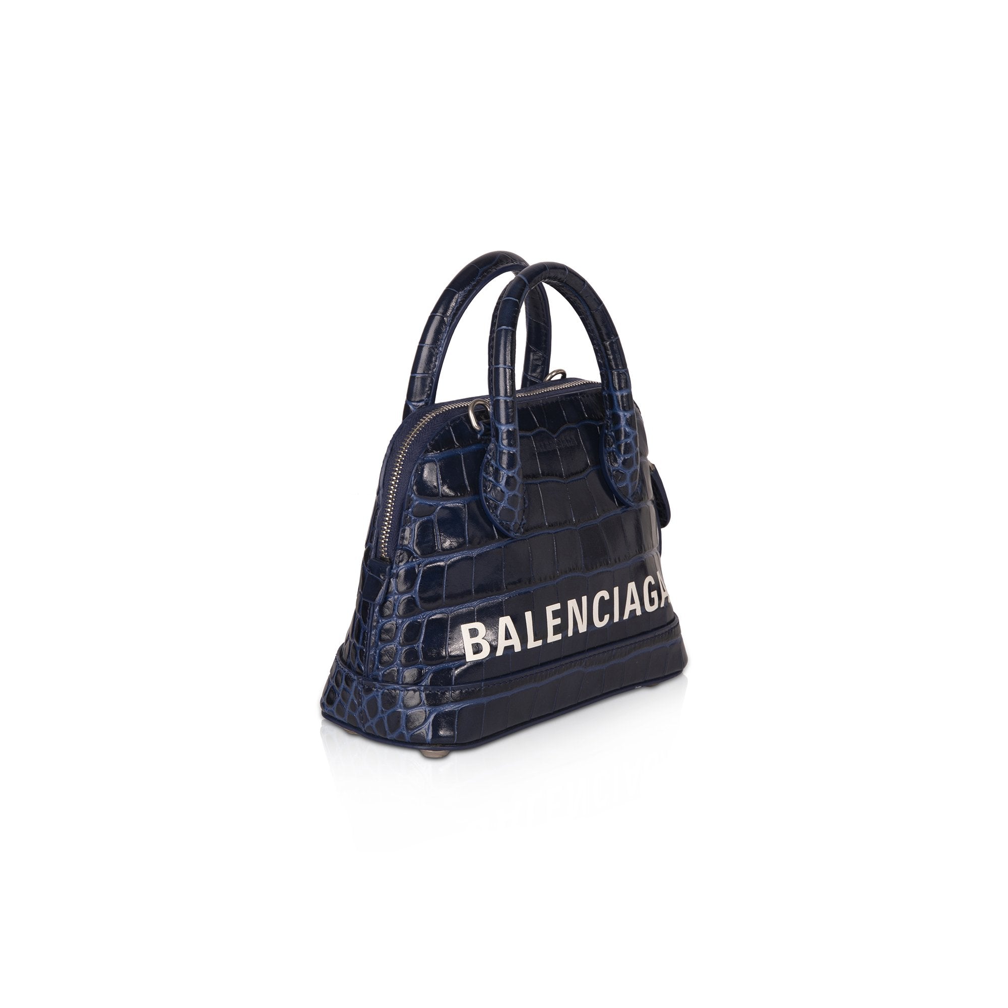Balenciaga Croc Embossed Ville XXS Top Handle Bag