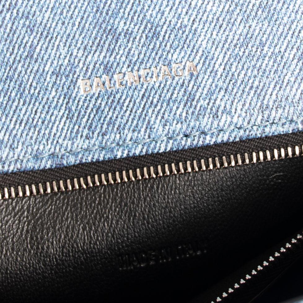 Balenciaga Denim Hourglass Small Top Handle Bag