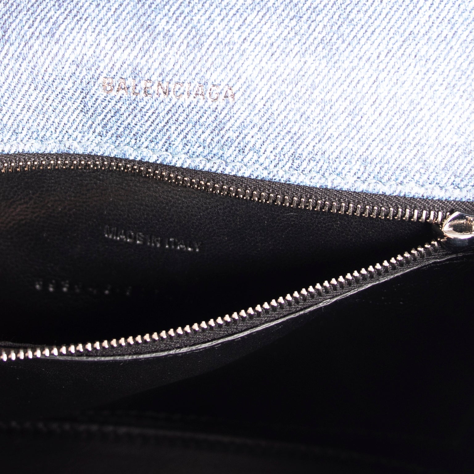 Balenciaga Denim Hourglass Small Top Handle Bag