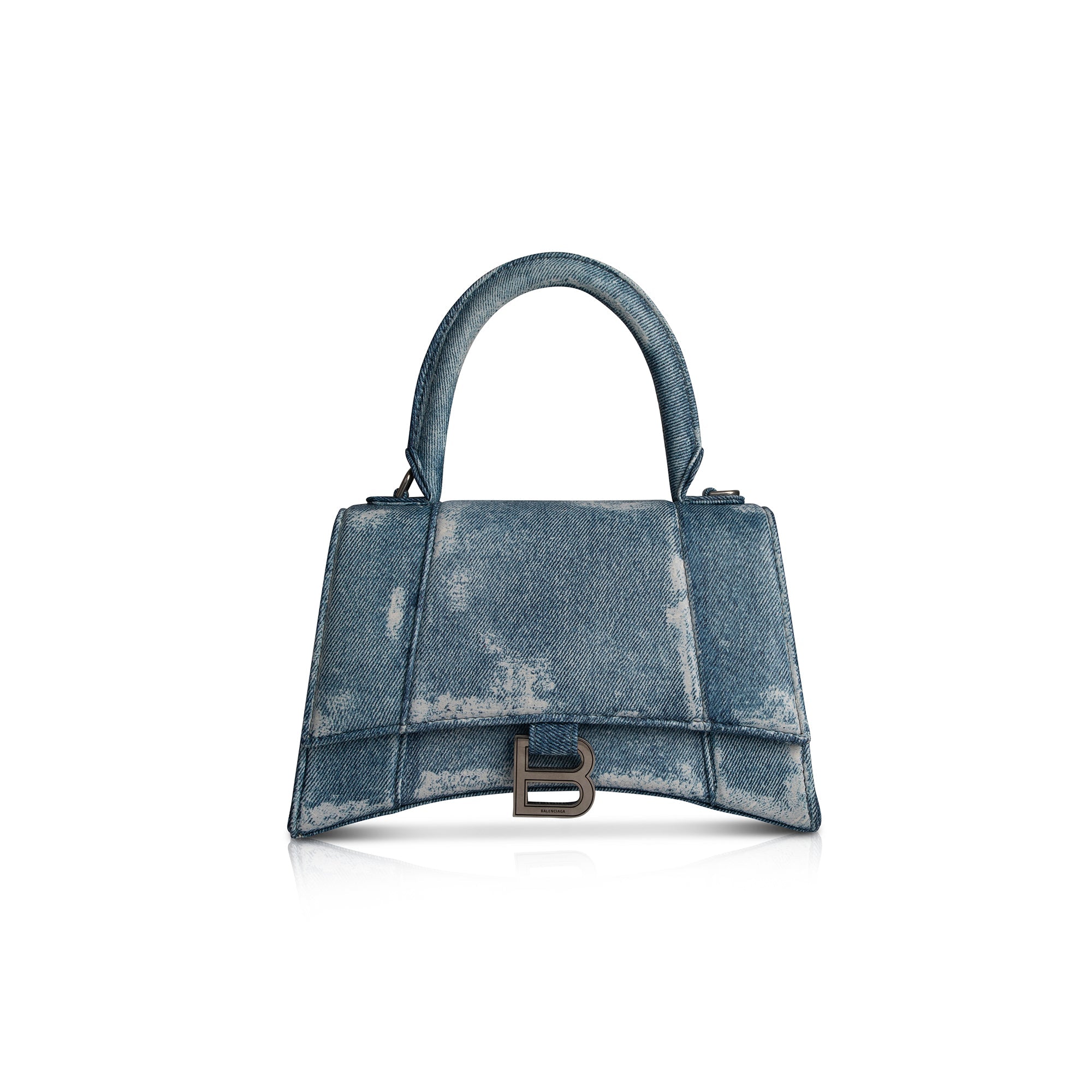 Balenciaga Denim Hourglass Small Top Handle Bag