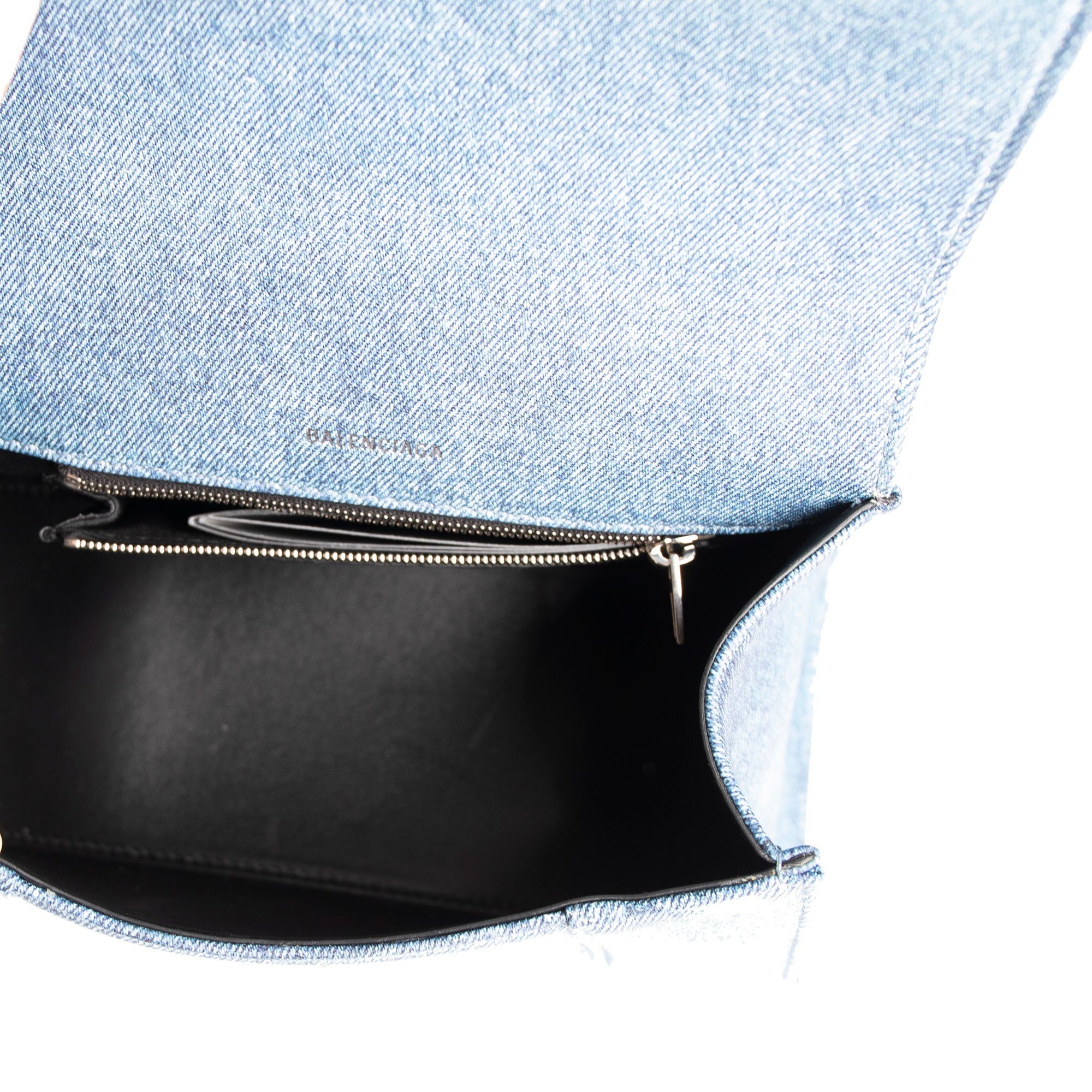 Balenciaga Denim Hourglass Small Top Handle Bag