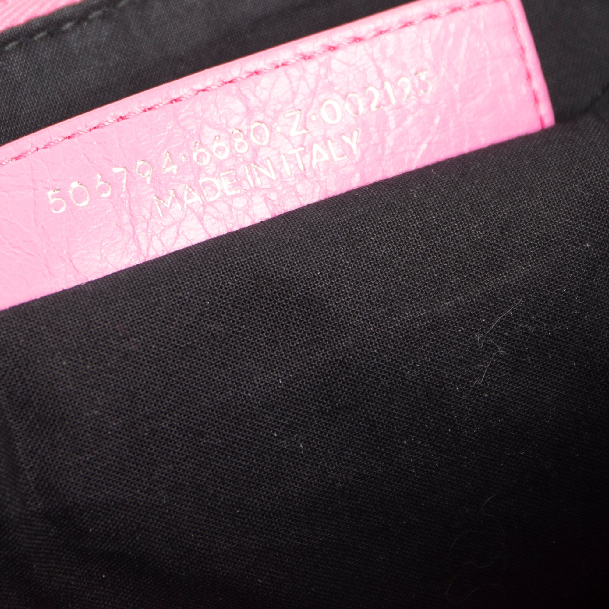 Balenciaga Logo Leather Bazar Pouch