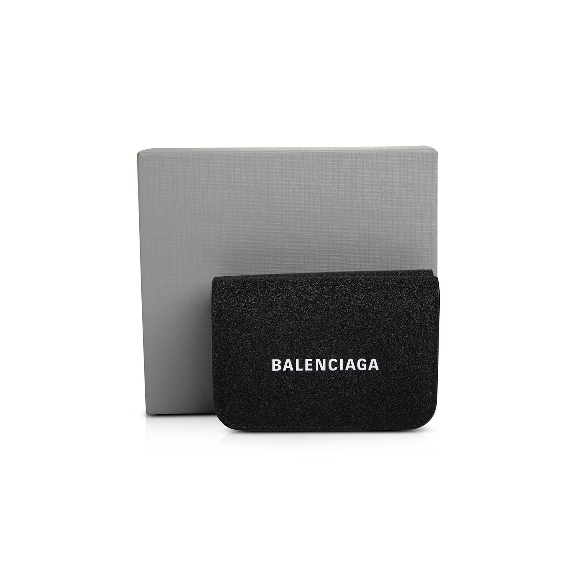 Balenciaga Mini Cash Glitter Wallet w/ Box