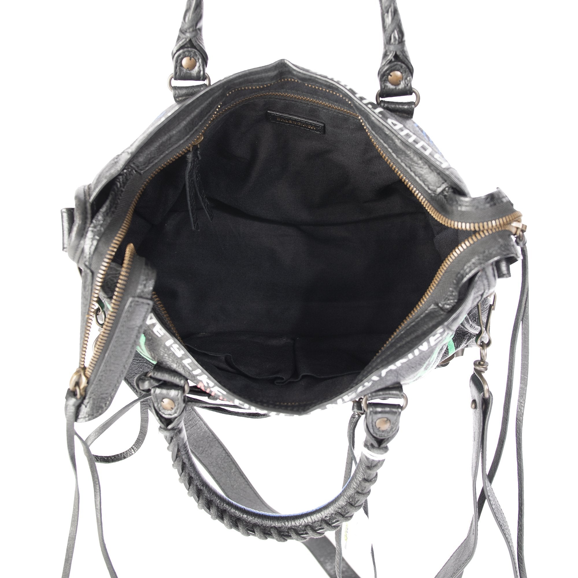 Balenciaga Motocross Classic Graffiti City Bag