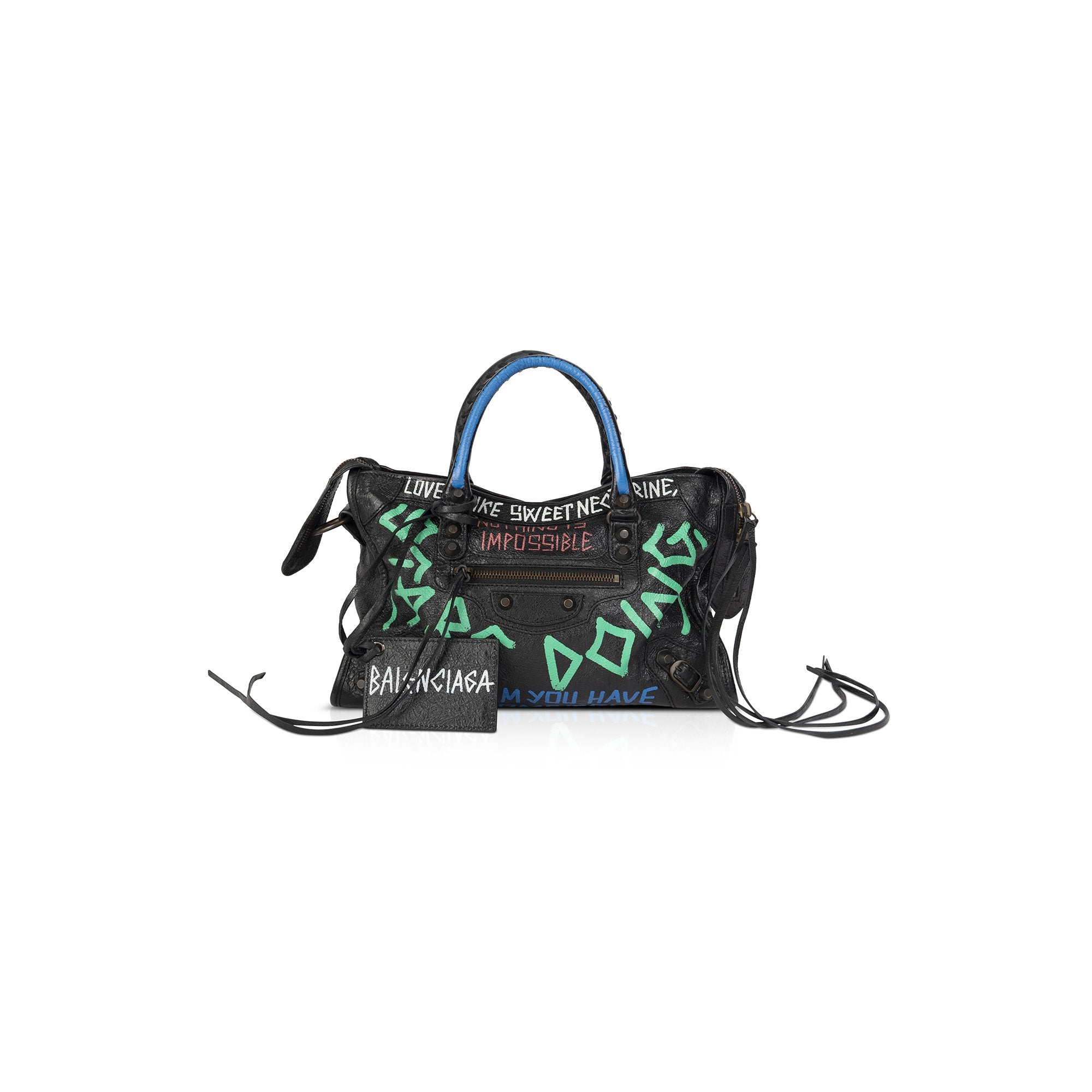 Balenciaga Motocross Classic Graffiti City Bag