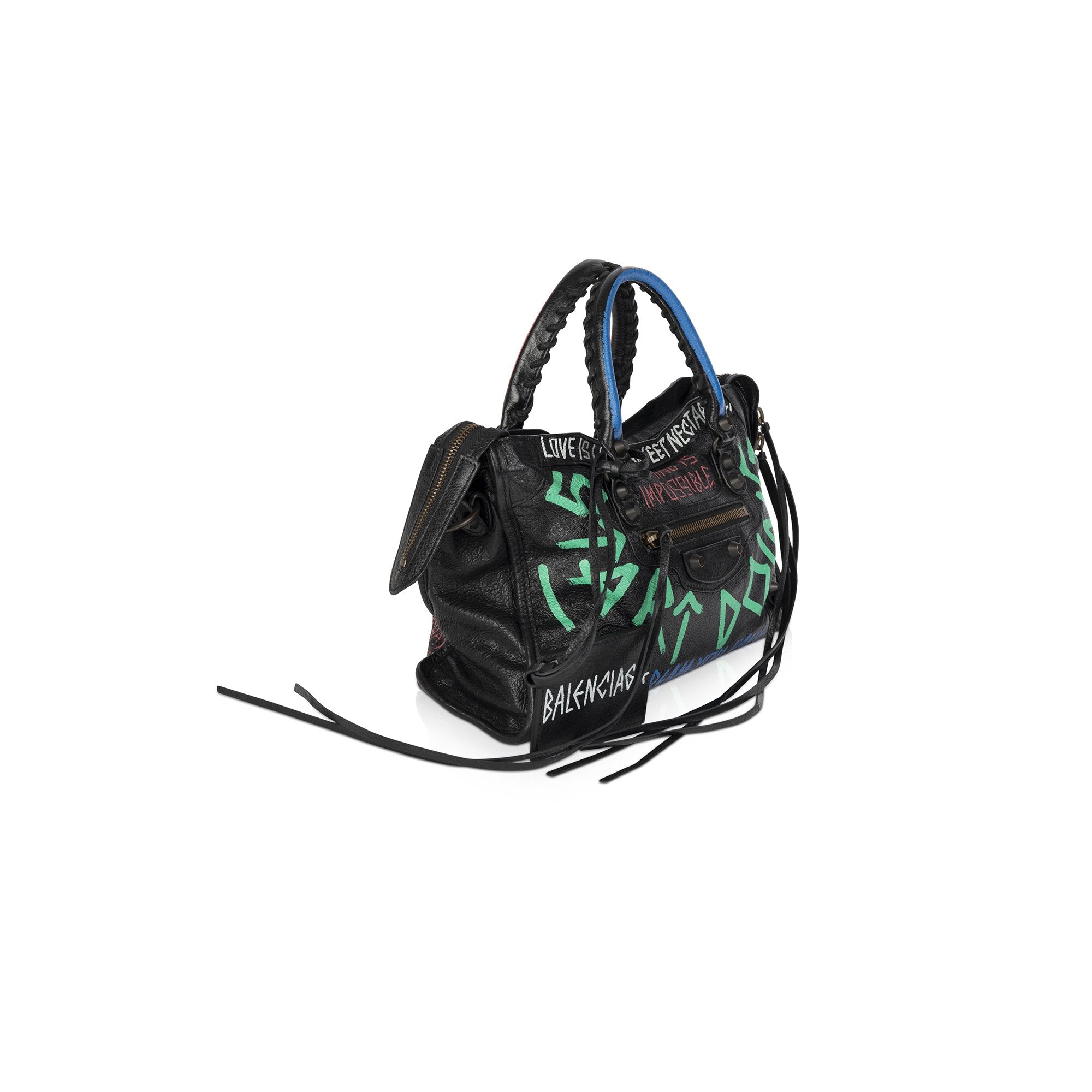 Balenciaga Motocross Classic Graffiti City Bag
