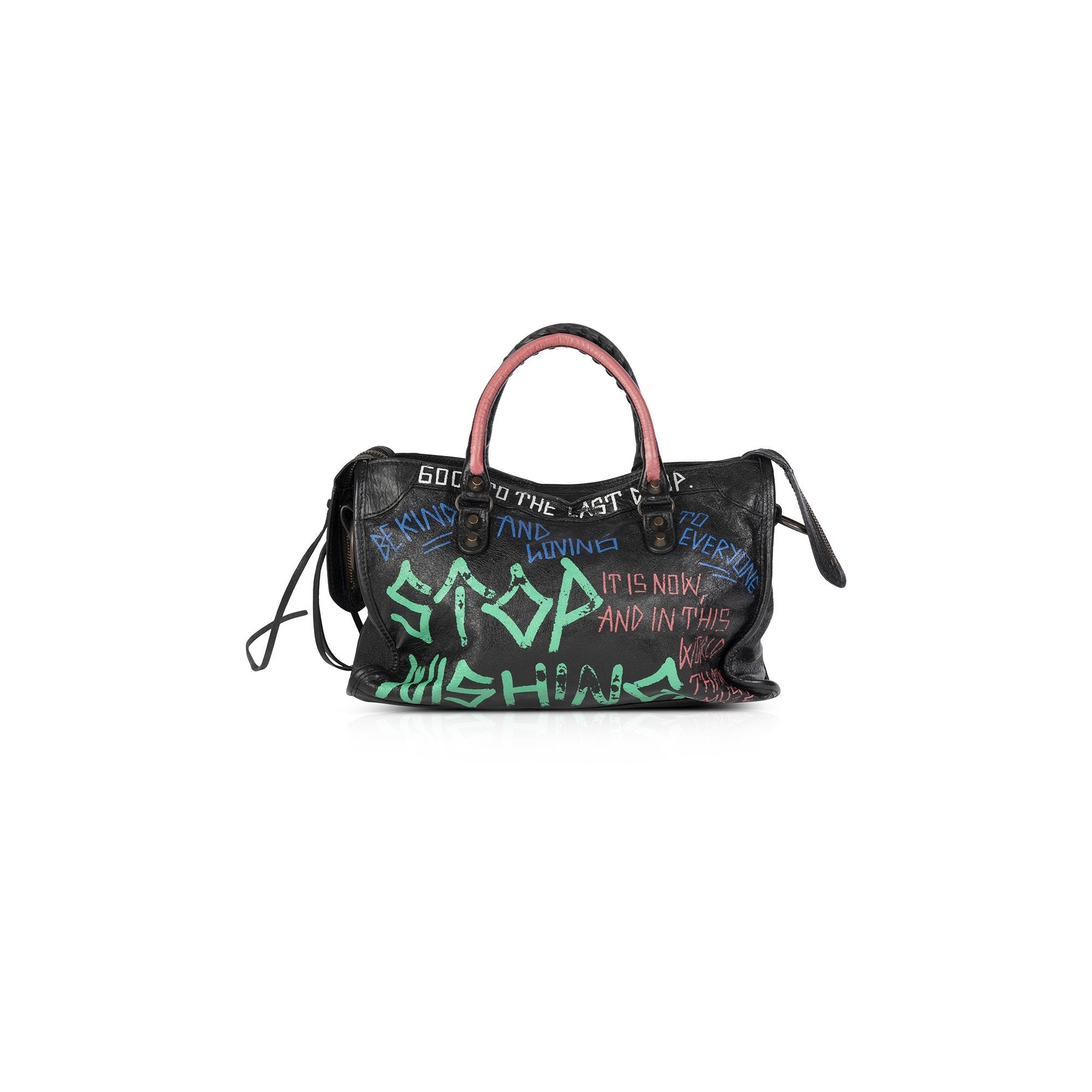 Balenciaga Motocross Classic Graffiti City Bag