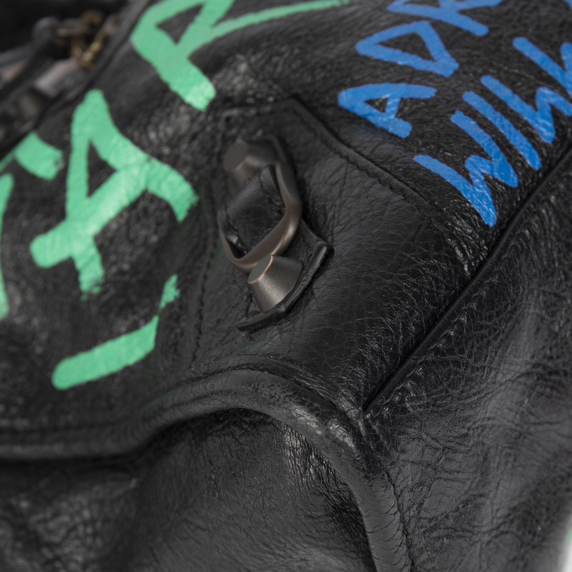 Balenciaga Motocross Classic Graffiti City Bag