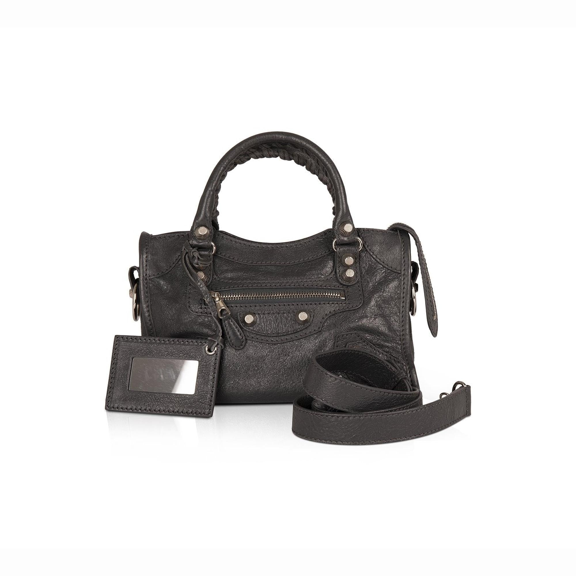 Balenciaga Motocross Classic Mini City Bag w/ Strap