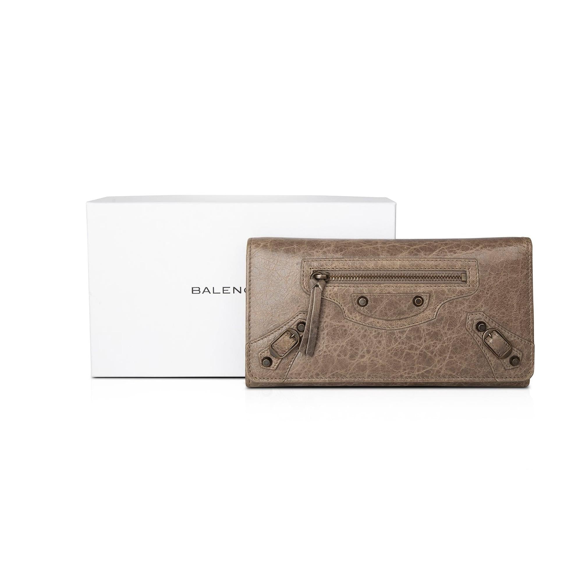 Balenciaga Motocross Classic Money Continental Wallet w/ Box