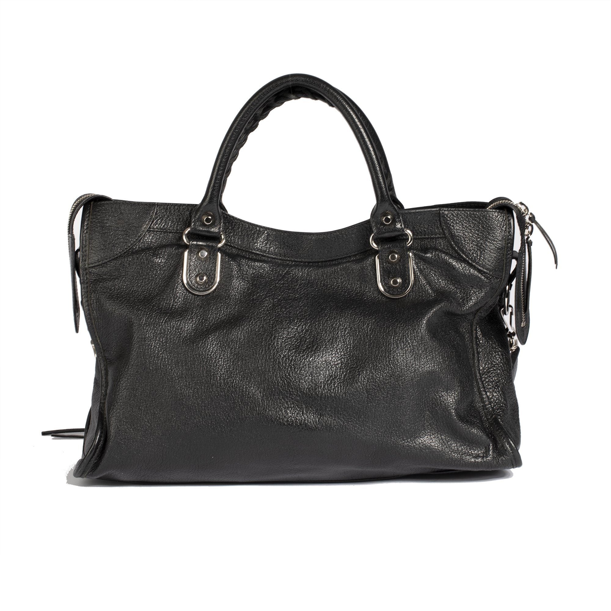 Balenciaga Motocross Classic Silver City Bag