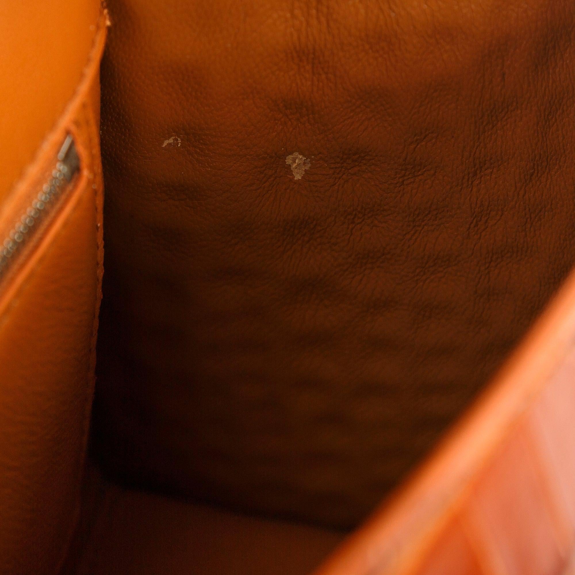 Balenciaga Small Brown Croc-Embossed Hourglass Top Handle Bag W/ Strap