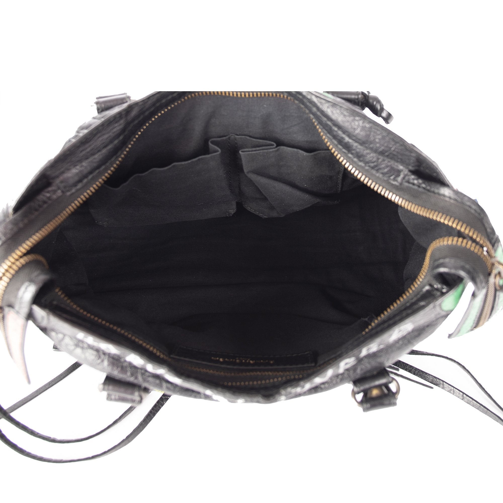 Balenciaga Small Graffiti Motocross Classic City Bag