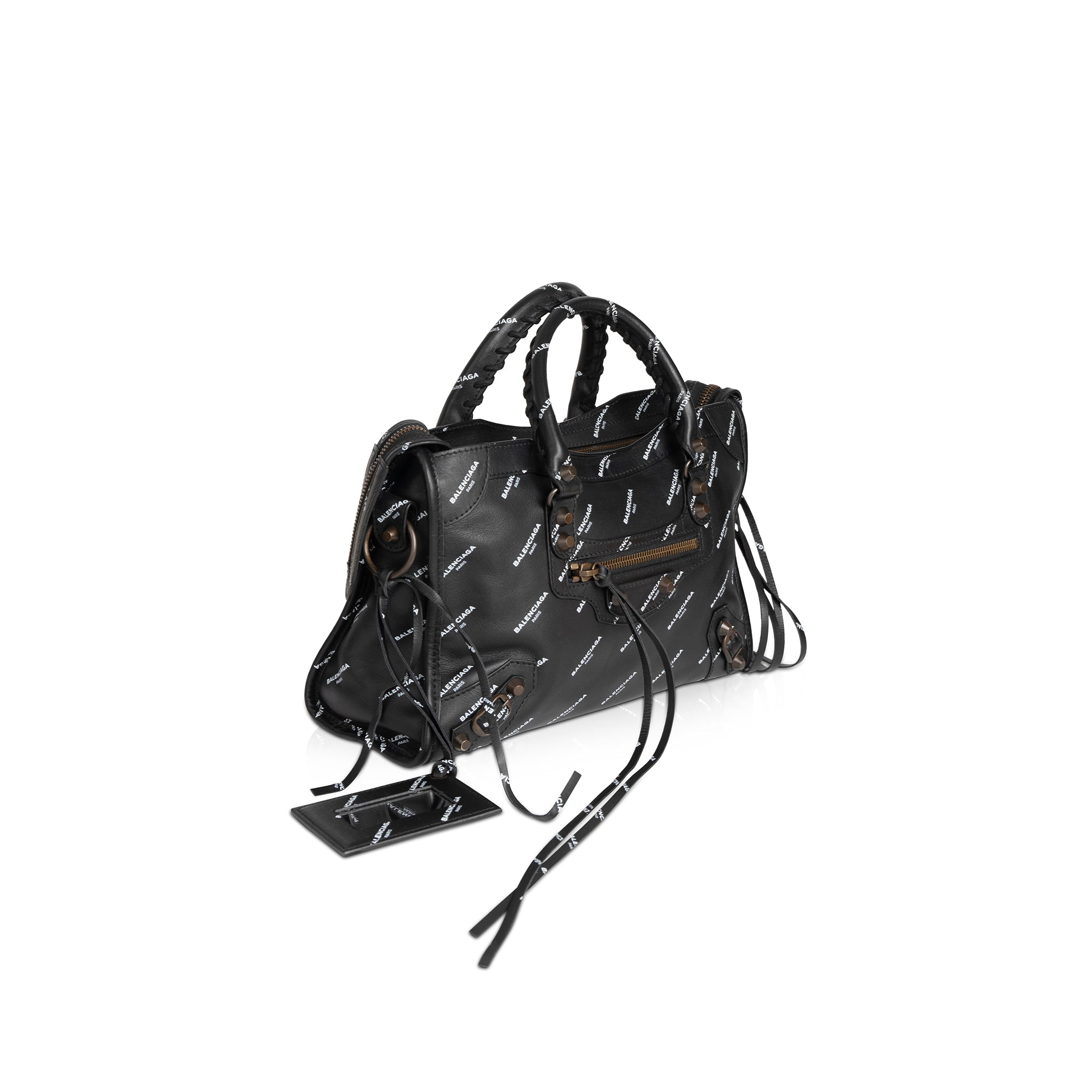 Balenciaga Small Motocross Classic Logo City Bag