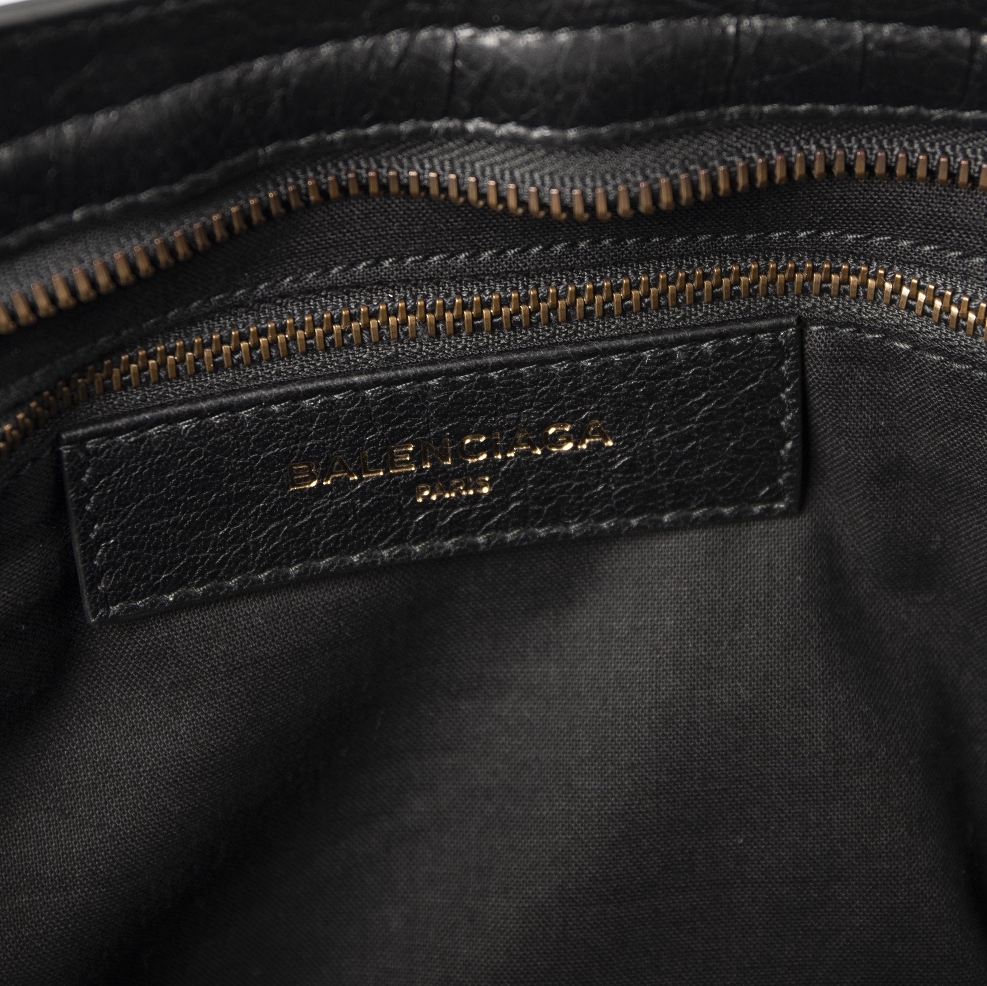 Balenciaga Striped Motocross Classic City Bag