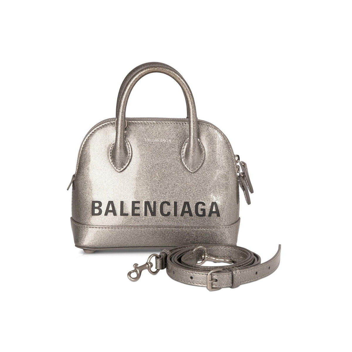 【極美品】BALENCIAGA VILLE TOP HANDLE BAG XXS Balenciaga Ville XXS Logo Pebbled Leather Top-Handle Bag