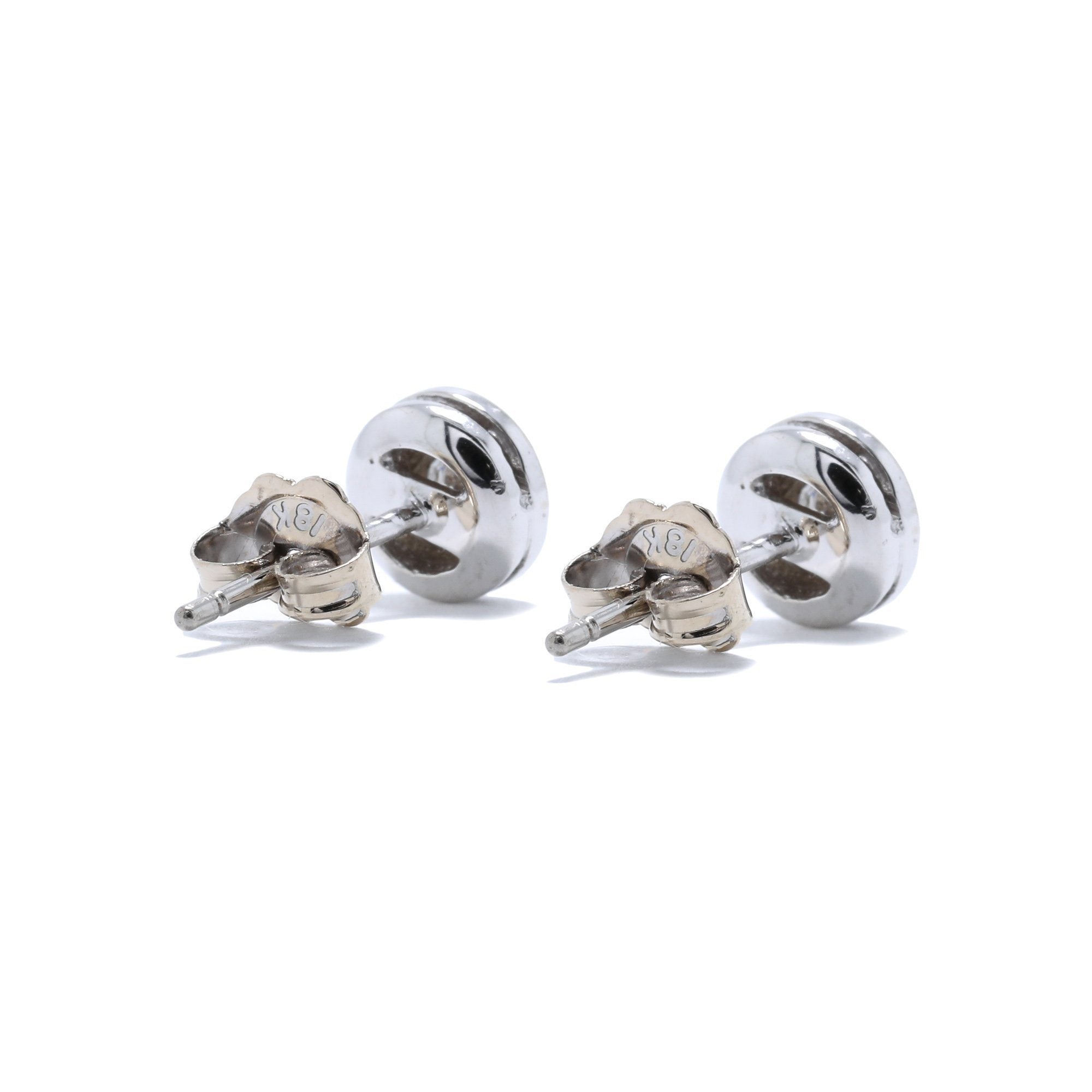 Bezel-Set Diamond Stud Earrings
