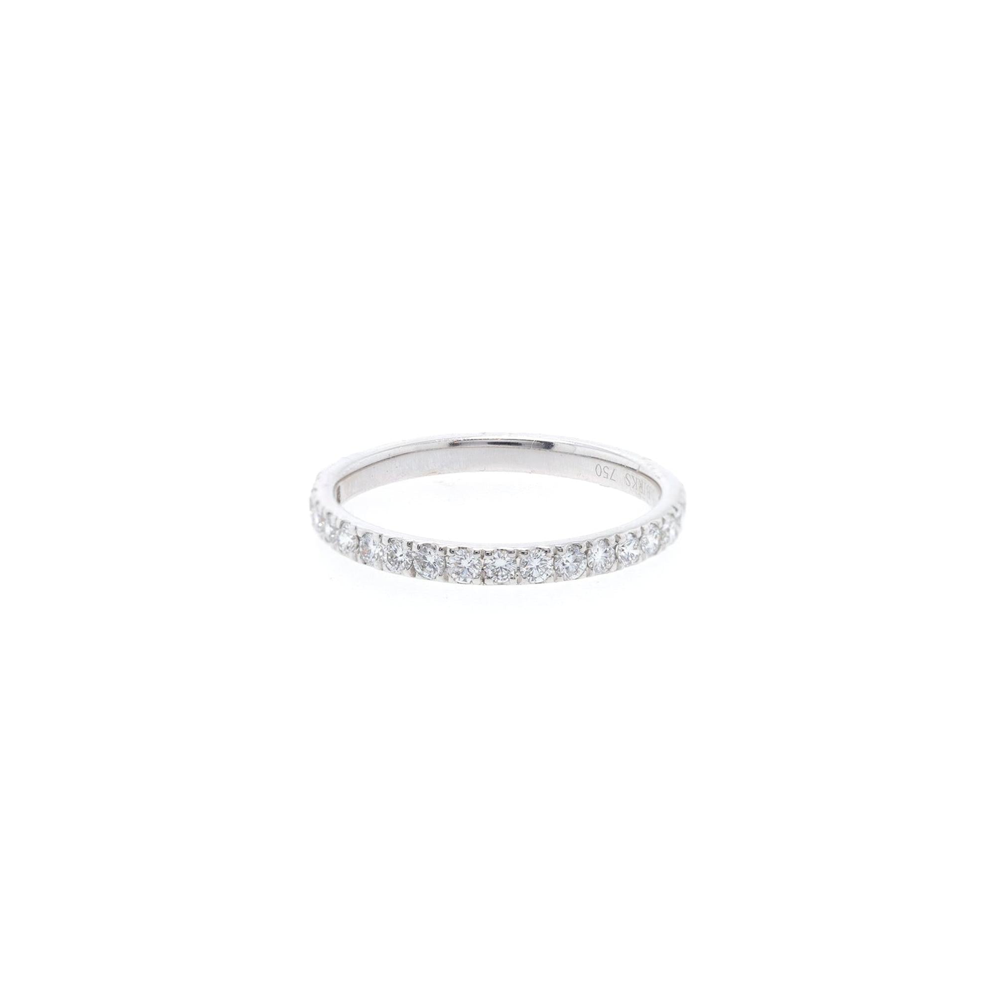 Birks 18k White Gold Diamond Band Ring