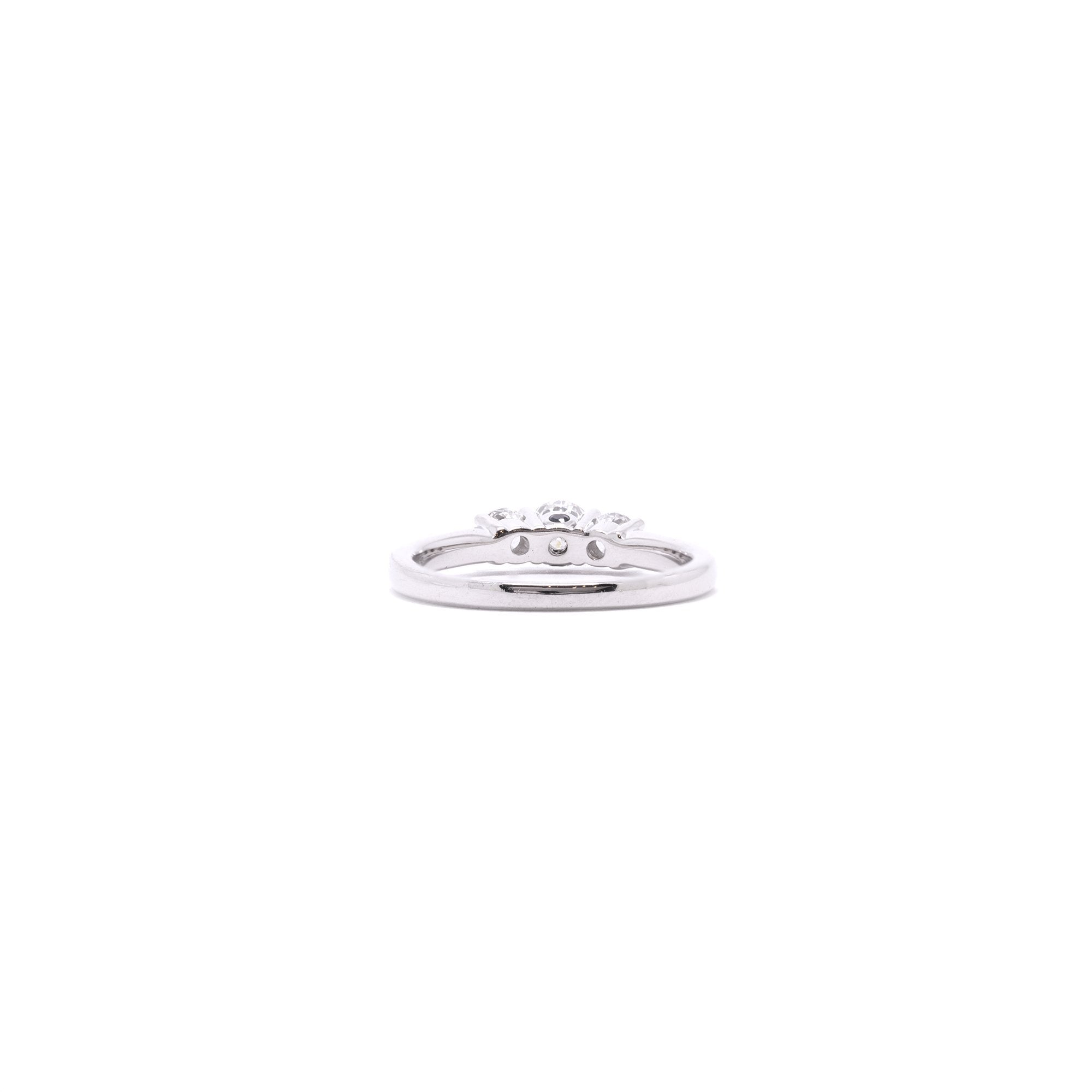 Birks 18k White Gold Three Stone Diamond Ring