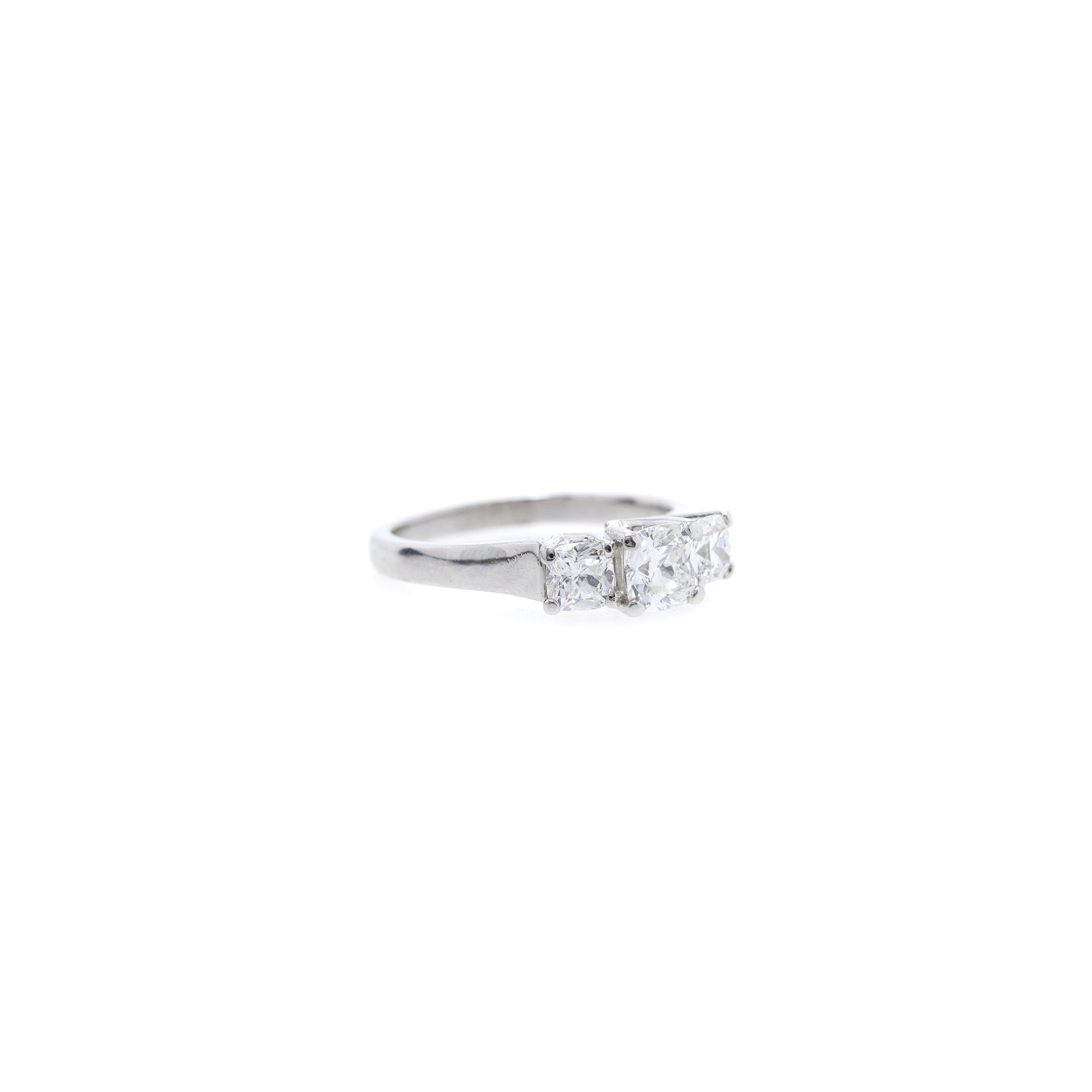 Birks Amorique Platinum Three Stone Diamond Ring
