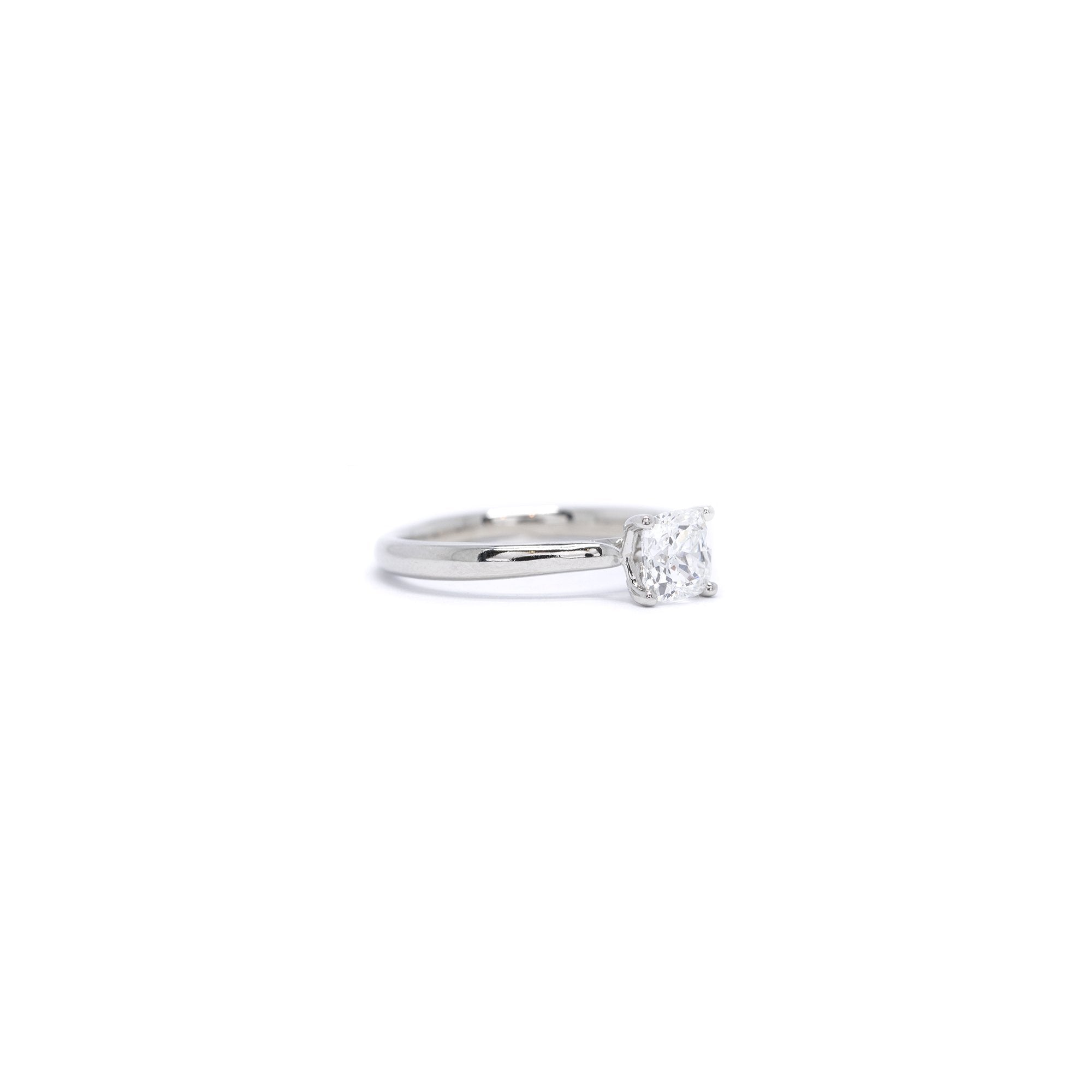 Birks Solitaire 0.72 ct. Cushion Cut Diamond Engagement Ring