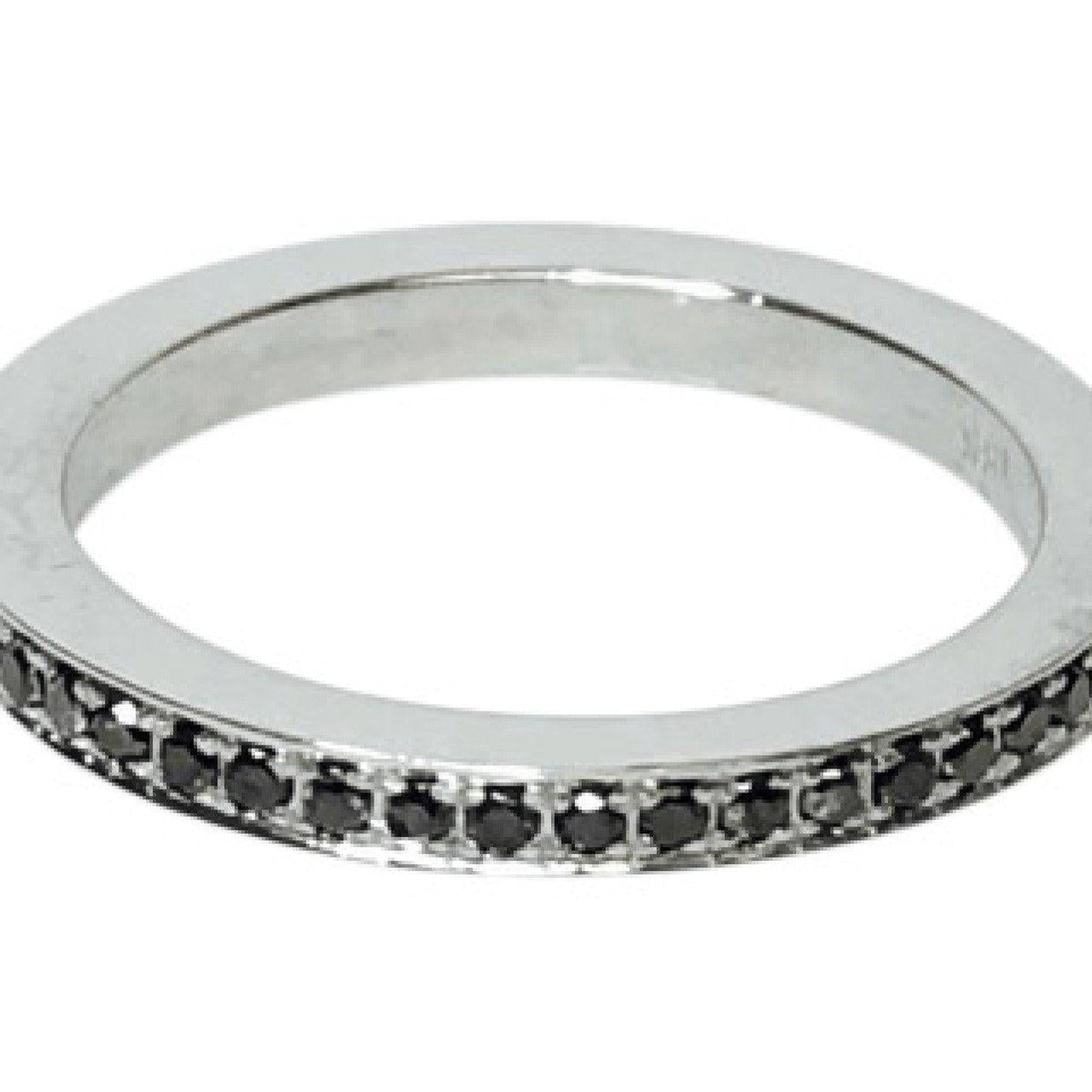 Black Diamond Eternity Band in 18kt White Gold