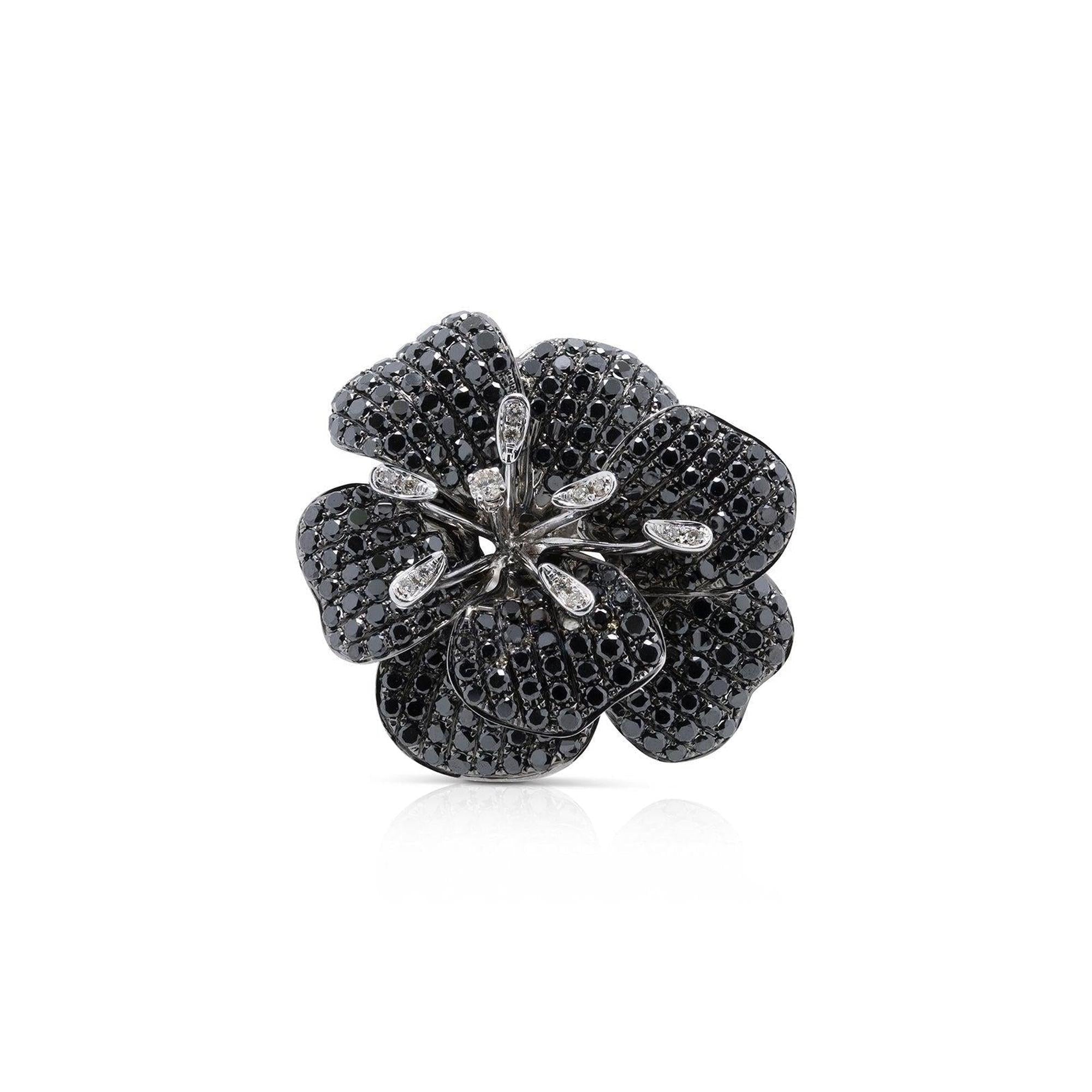 Black and White Diamond Cocktail Ring
