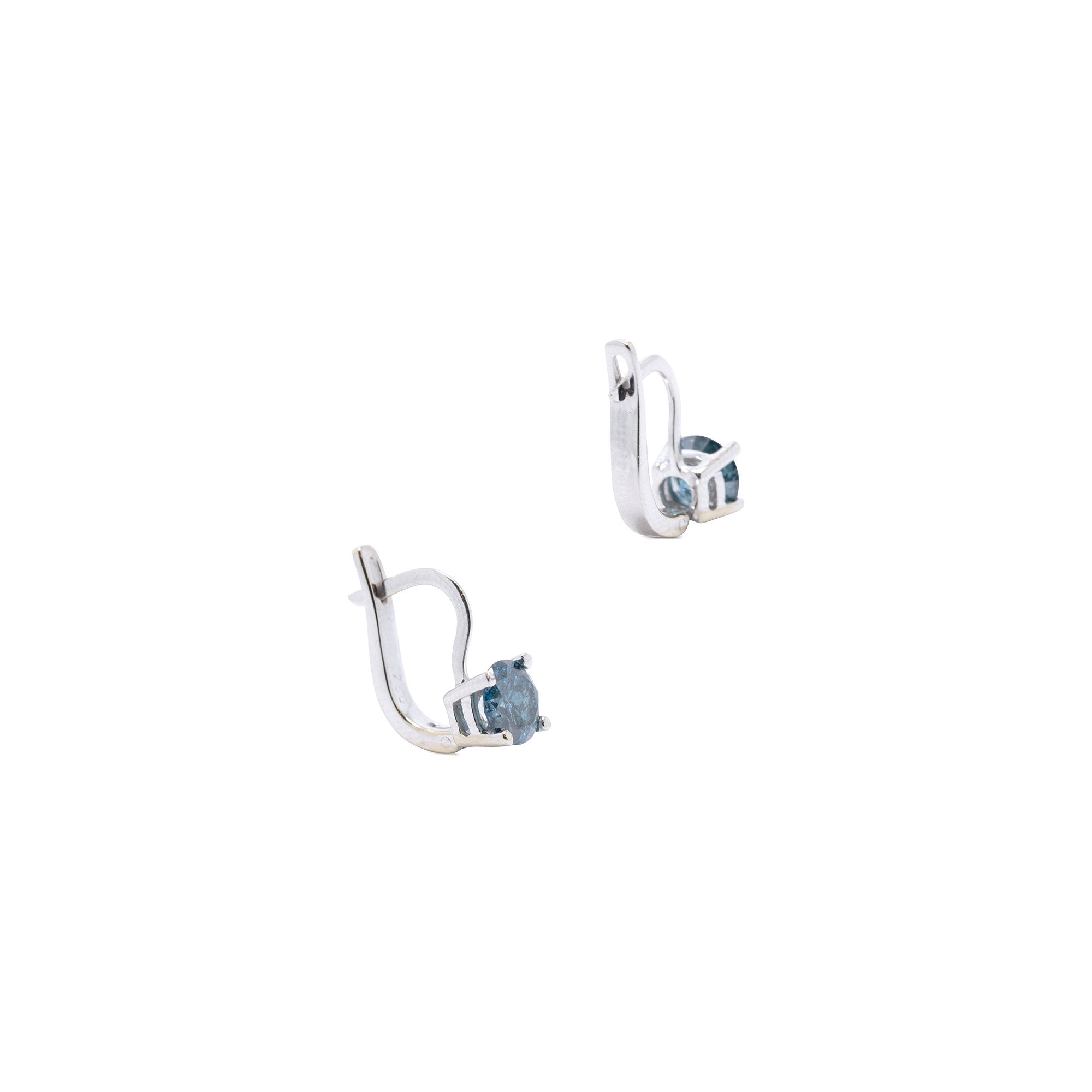 Blue Diamond Earrings
