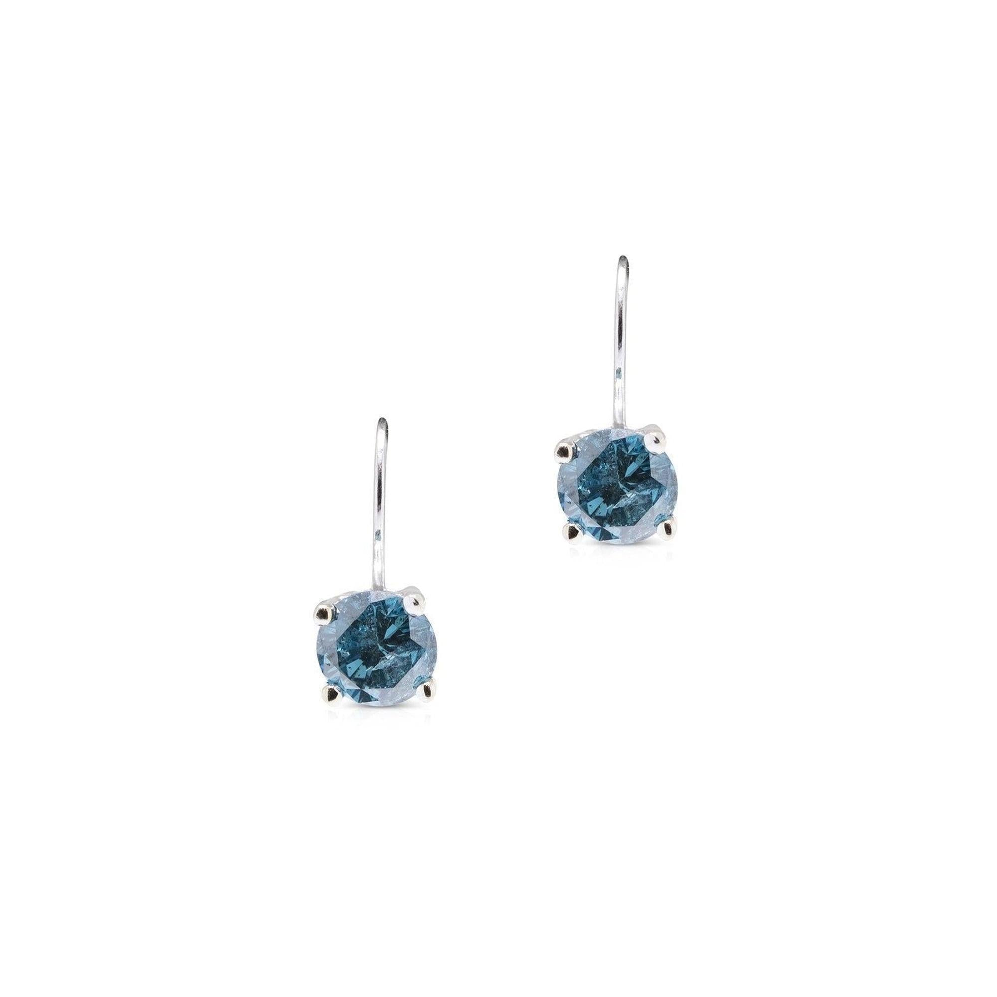 Blue Diamond Earrings
