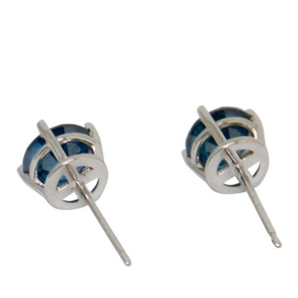 Blue Diamond Stud Earrings