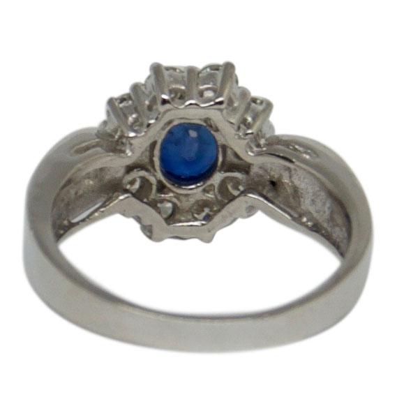Blue Sapphire & Diamond Cocktail Ring