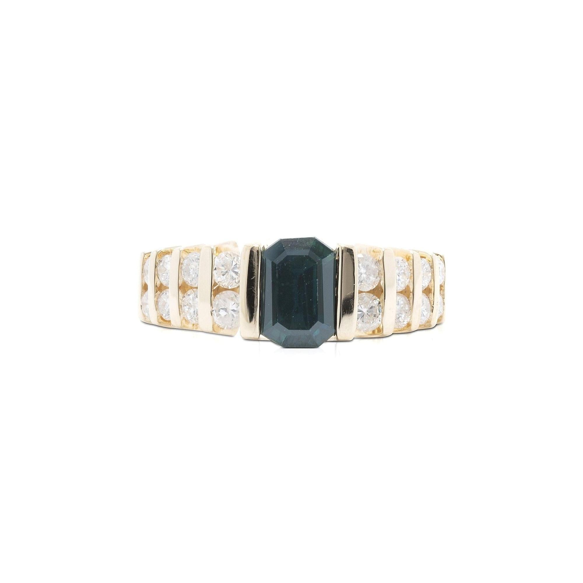 Blue Sapphire and Diamond Cocktail Ring