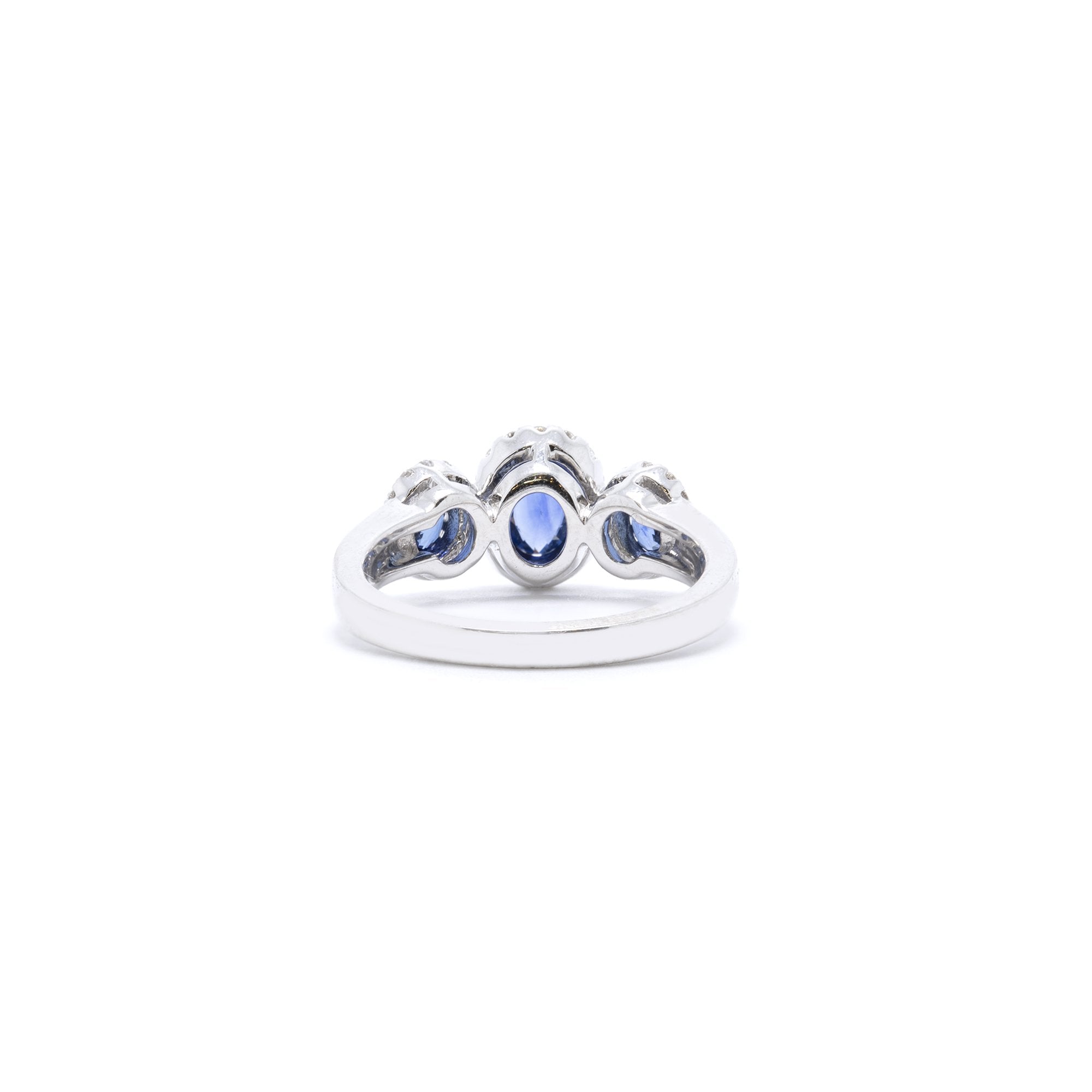 Blue Sapphire and Diamond Ring