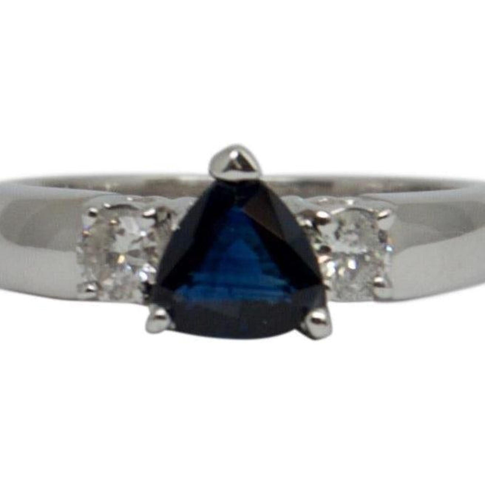 Blue Sapphire and Diamond Ring