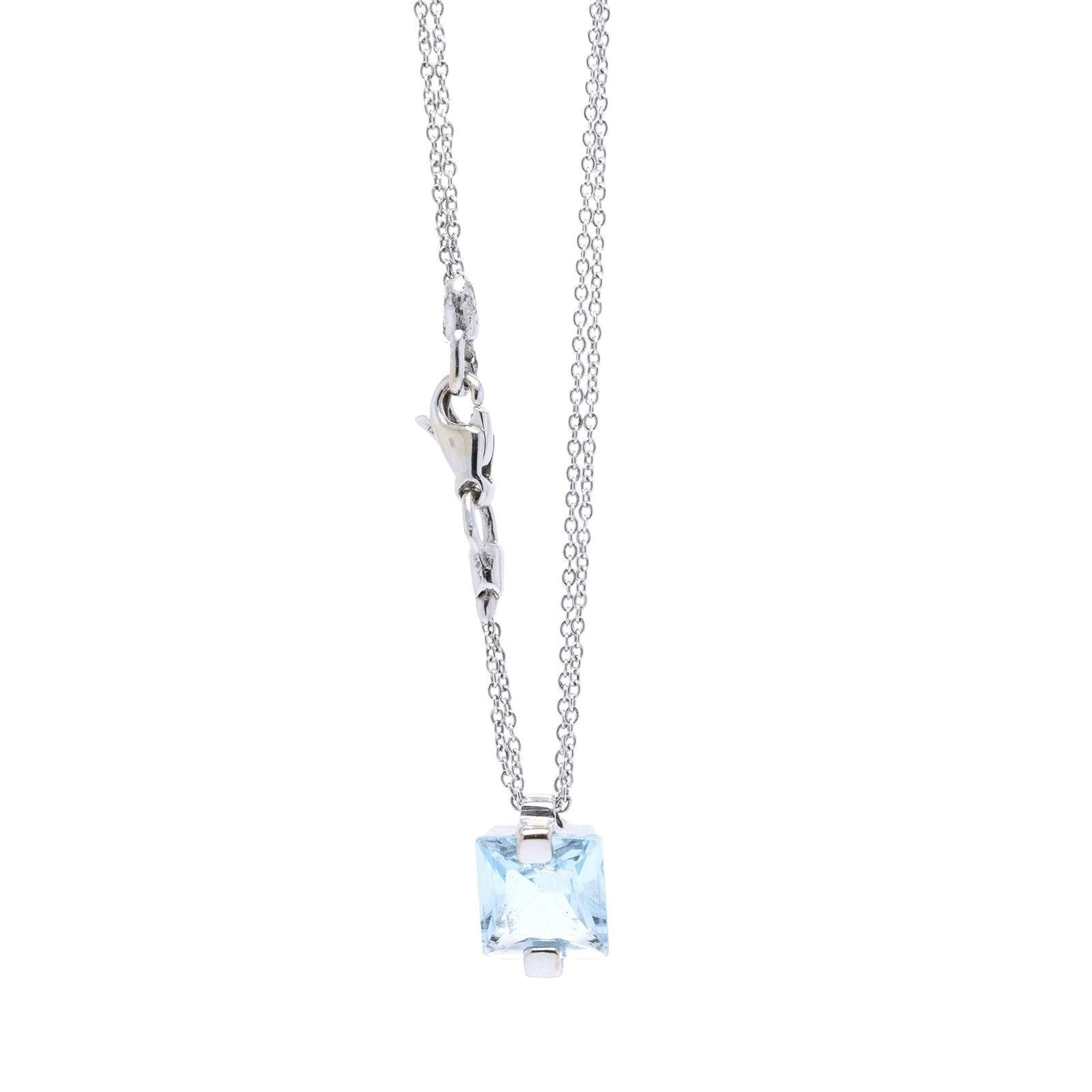 Blue Topaz Pendant Necklace