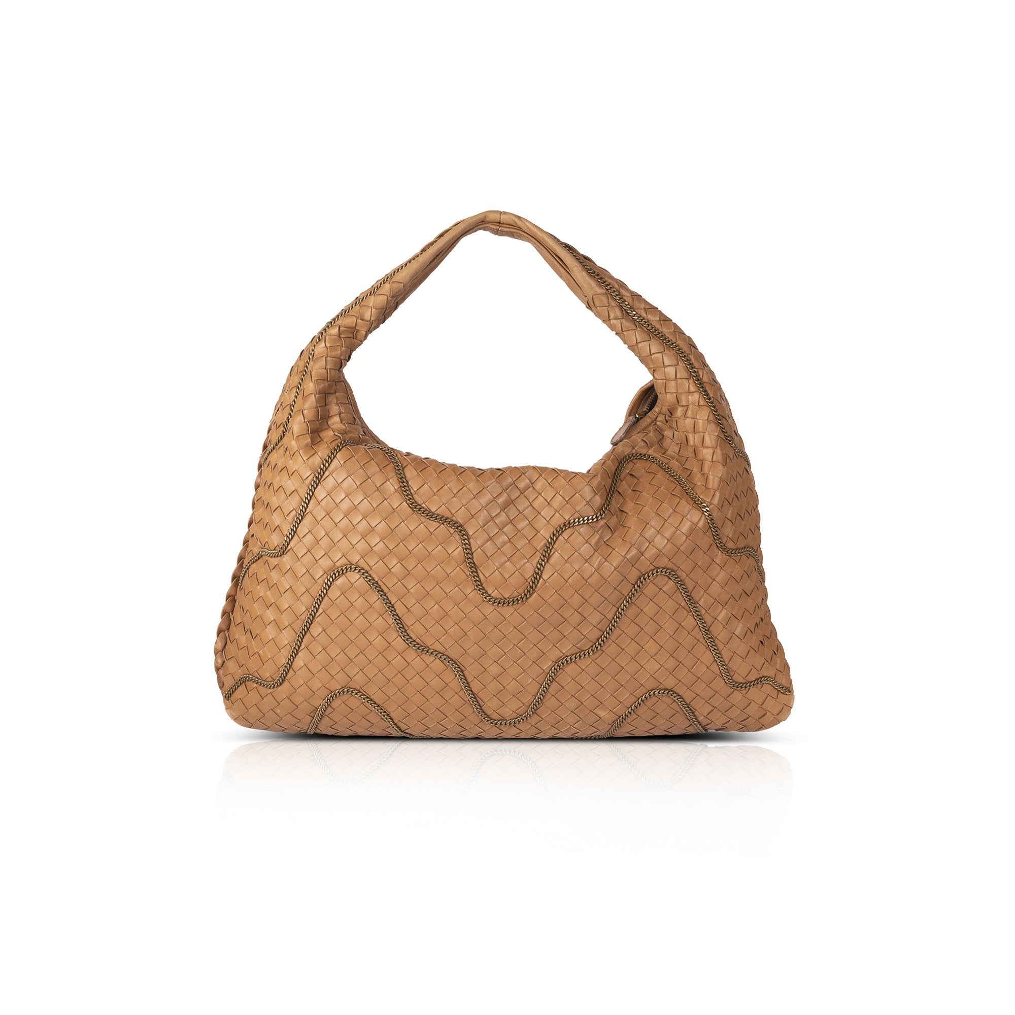 Bottega Veneta Chain-Link Accent Intrecciato Hobo